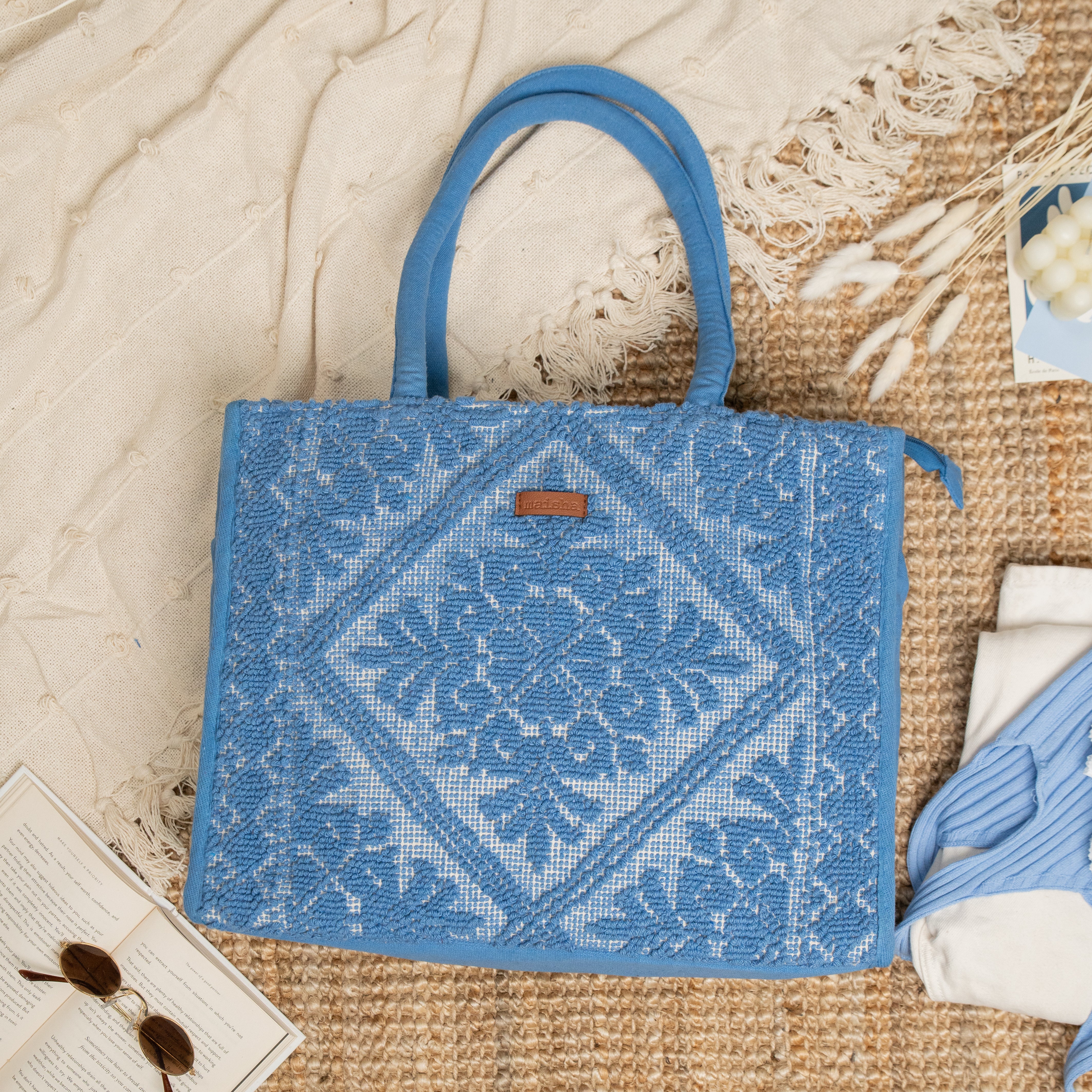 Electric Blue Tote Bag