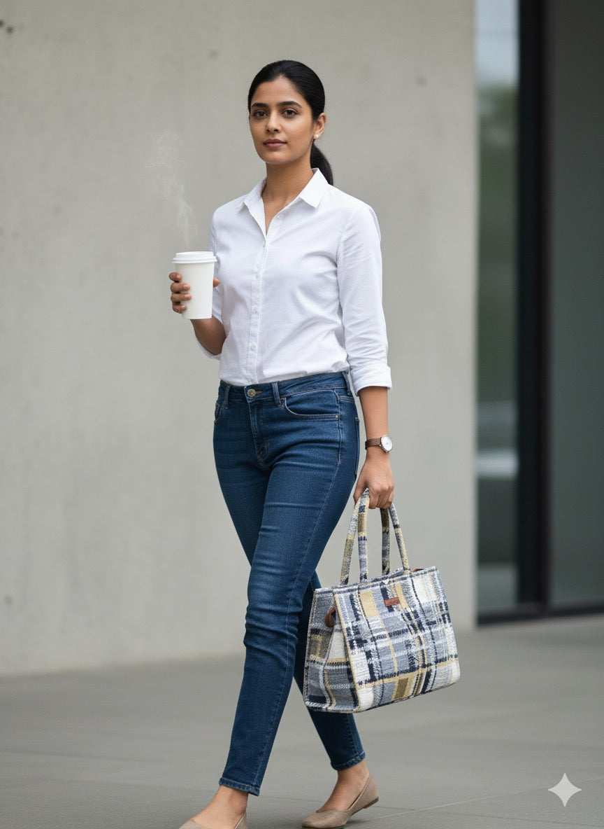 Denim Dusk Box Bag (Large)