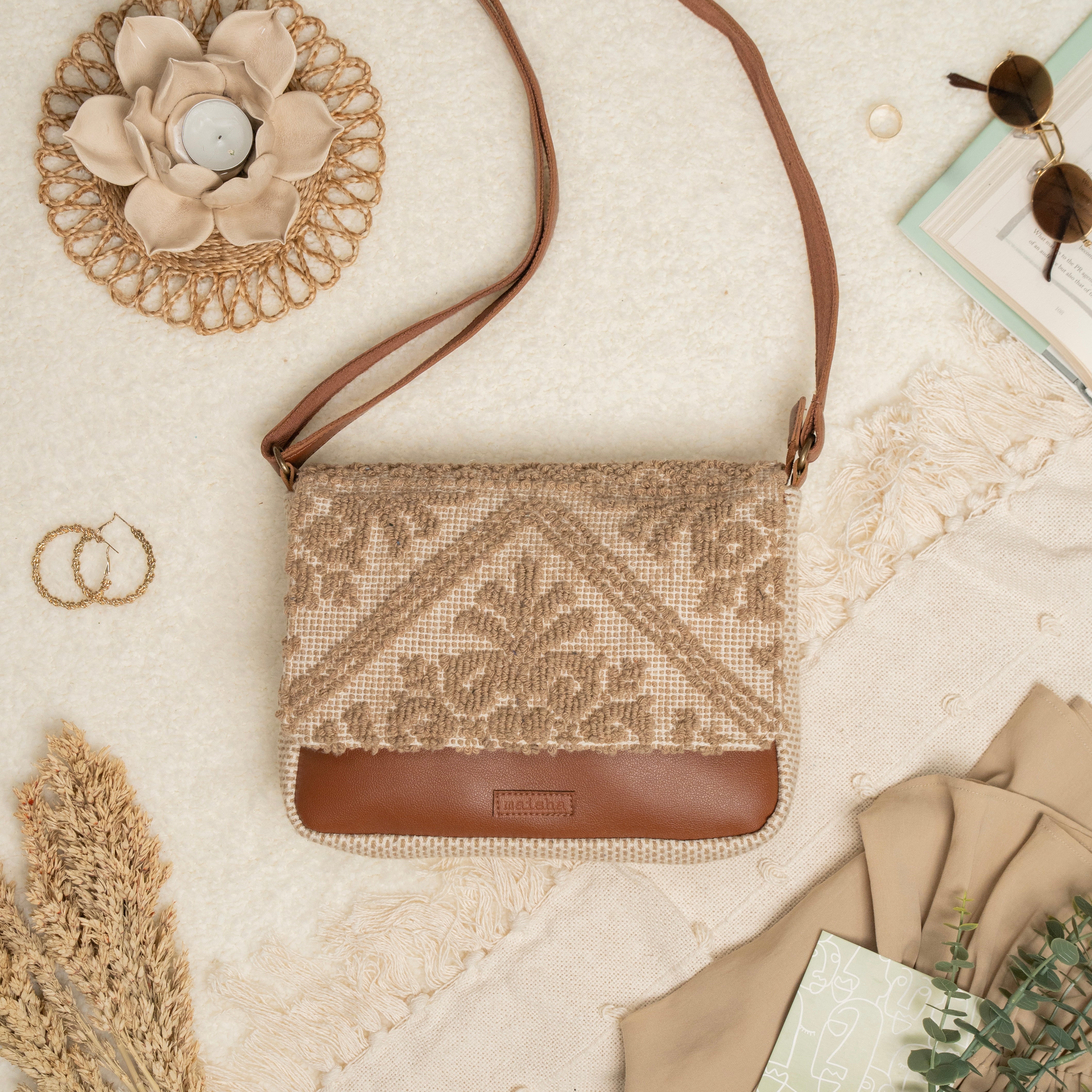 Beige Biscotti Crossbody Bag