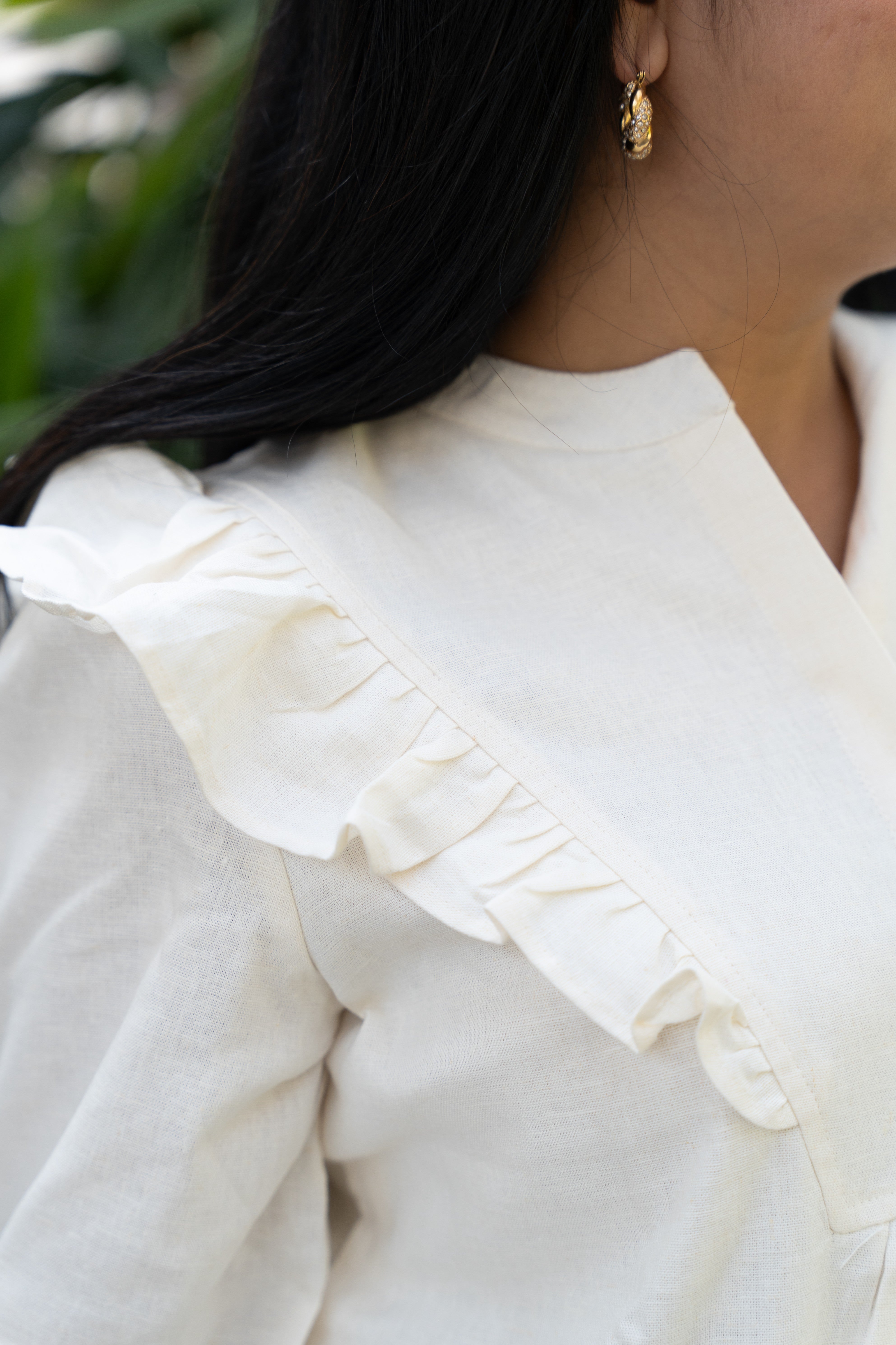 Cream Whimsy Waves Top