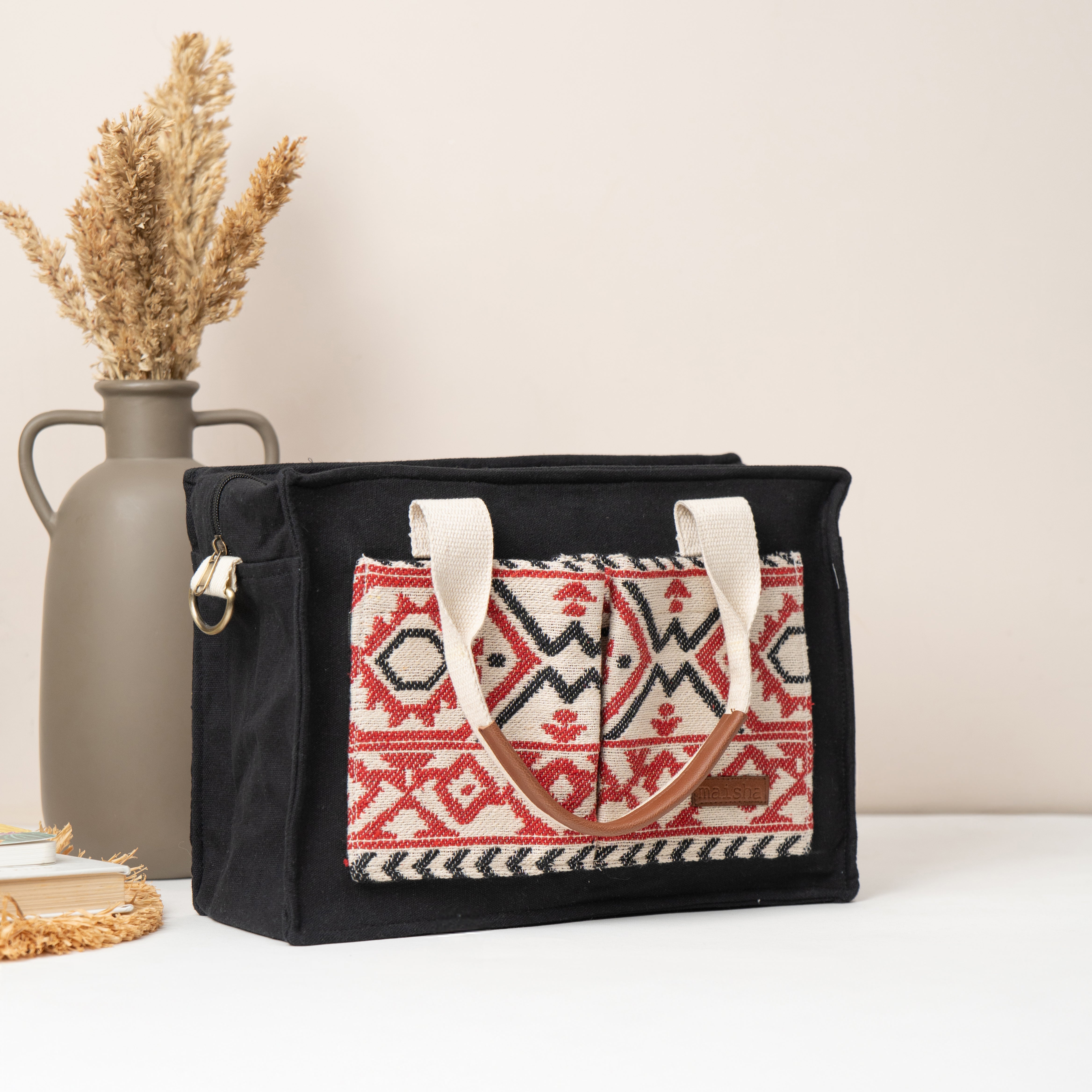 Crimson Charm Canvas Tote Bag