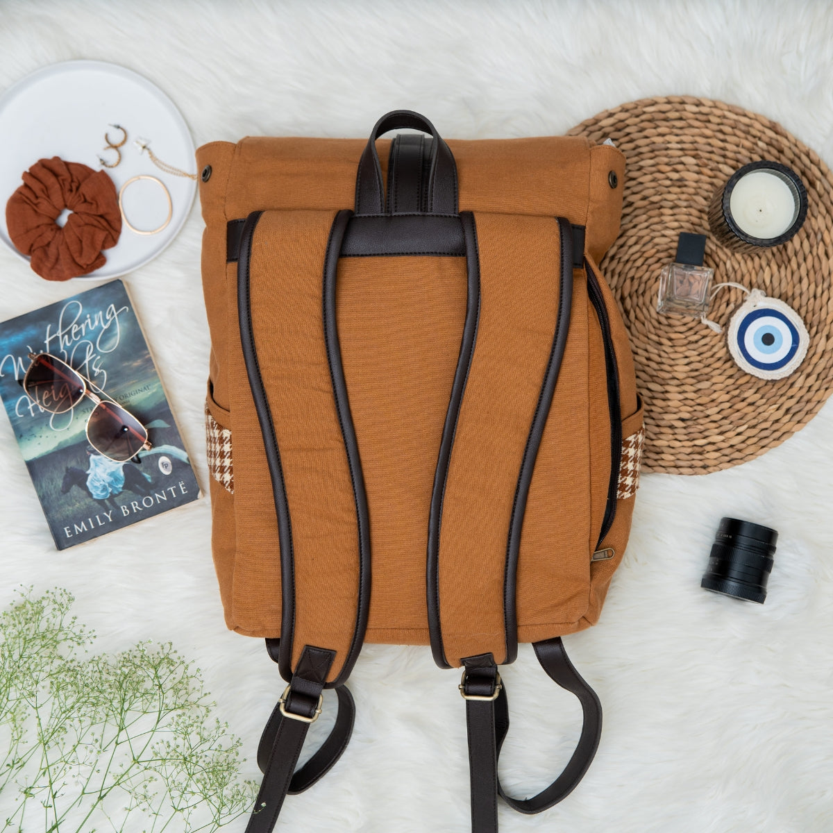 Dusky Brown Unisex Backpack Bag