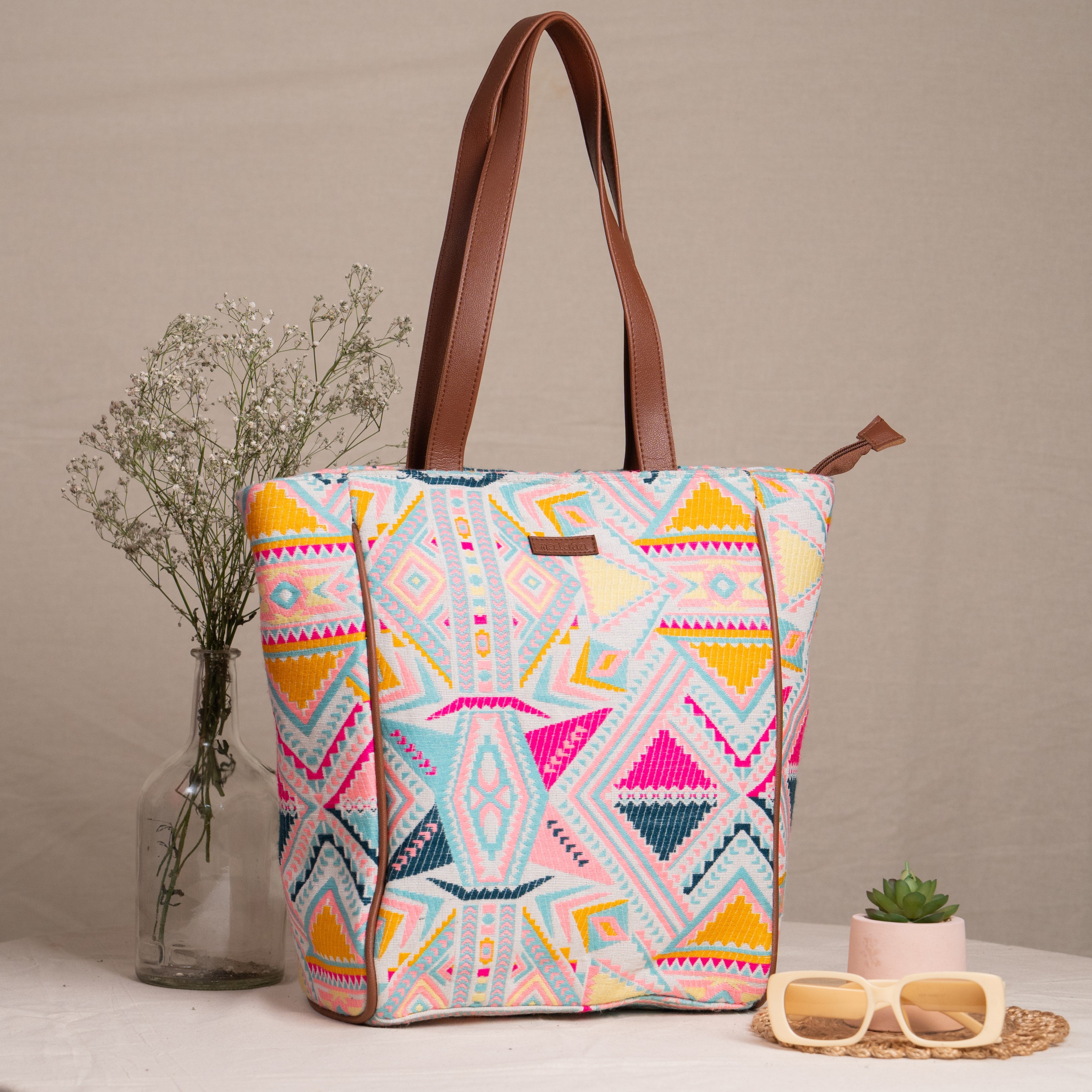 Pastel Passion Cotton Jacquard Tote Bag