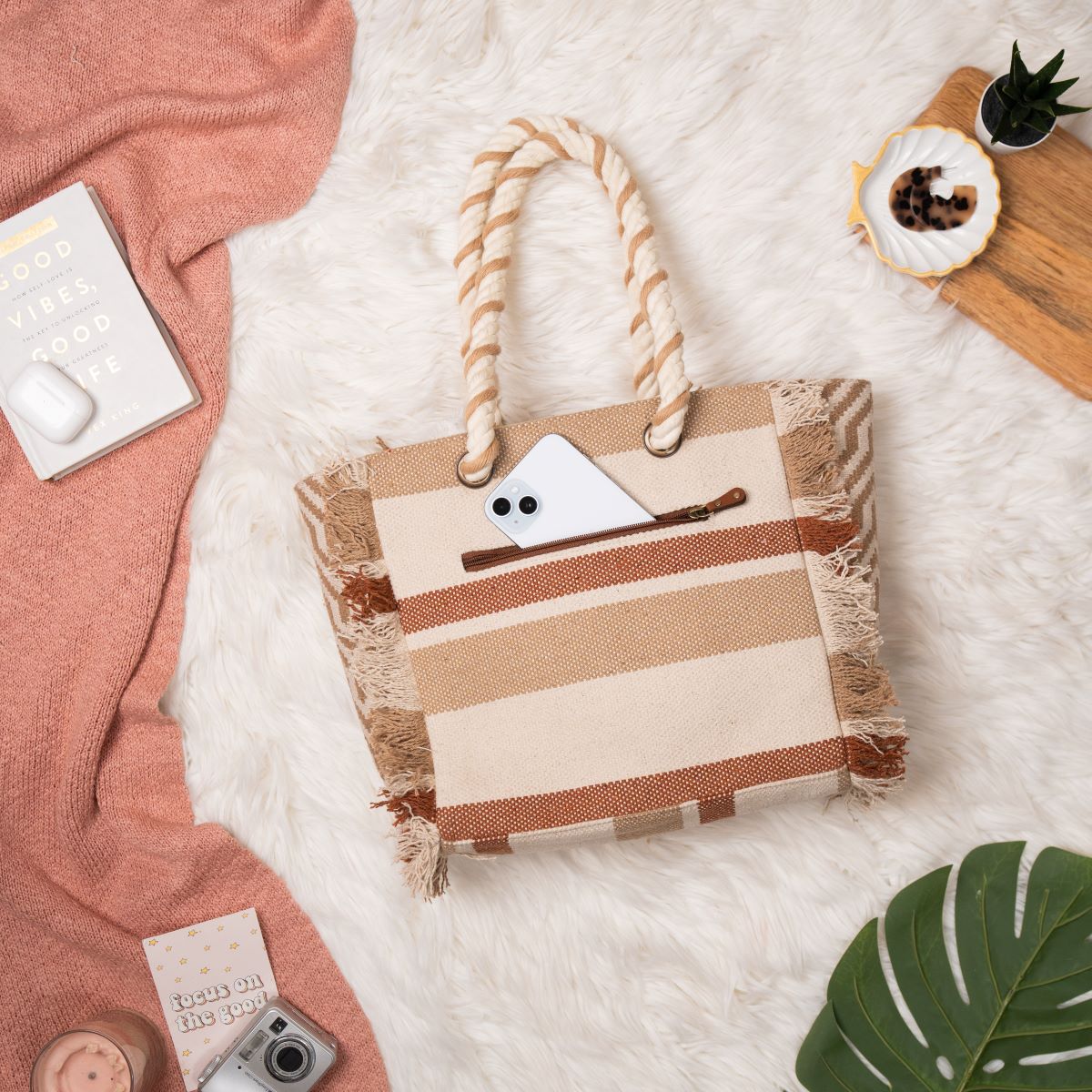 Sandy Hues Beach Tote Bag