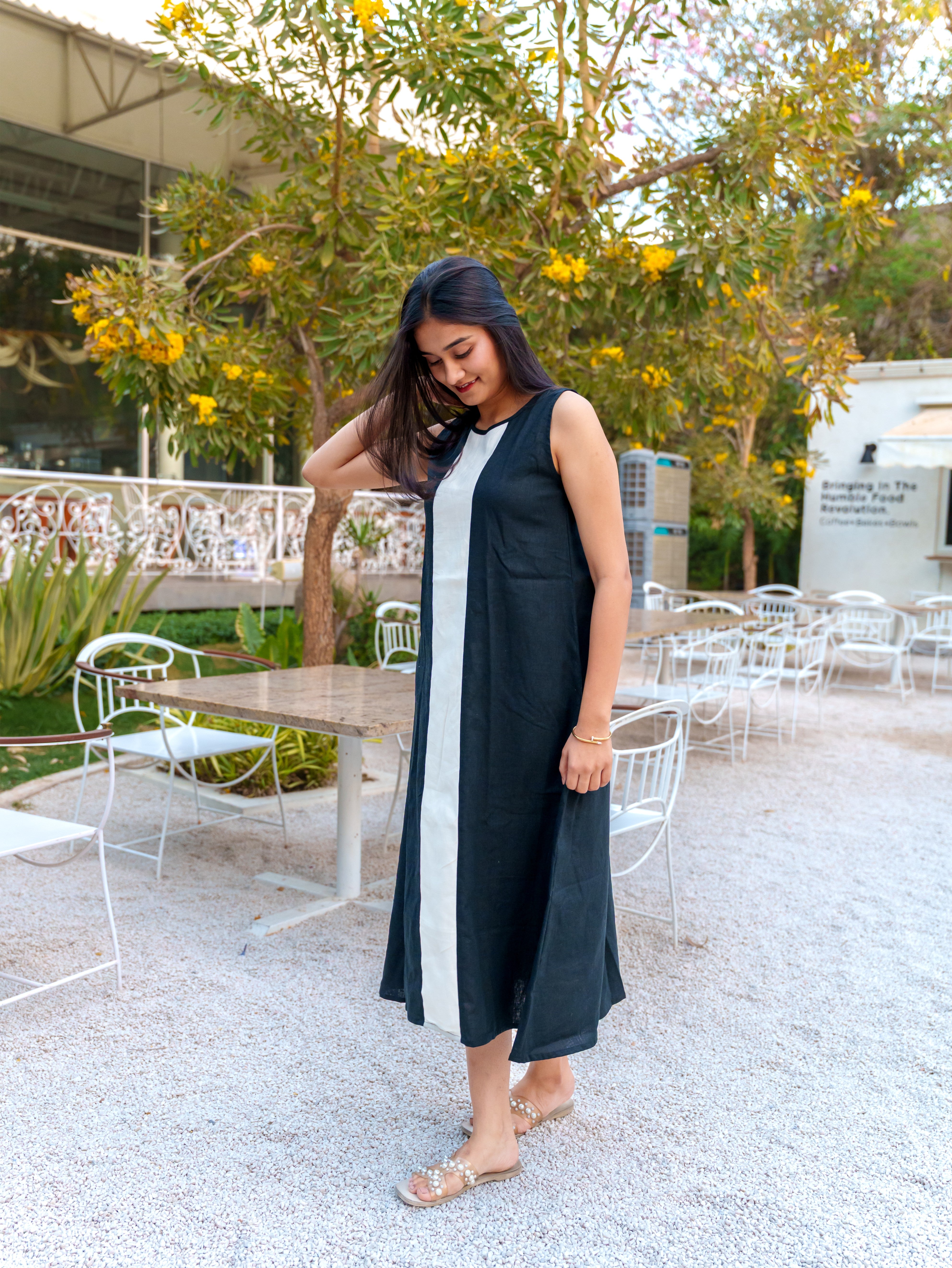 Black Chromatic Charm Dress