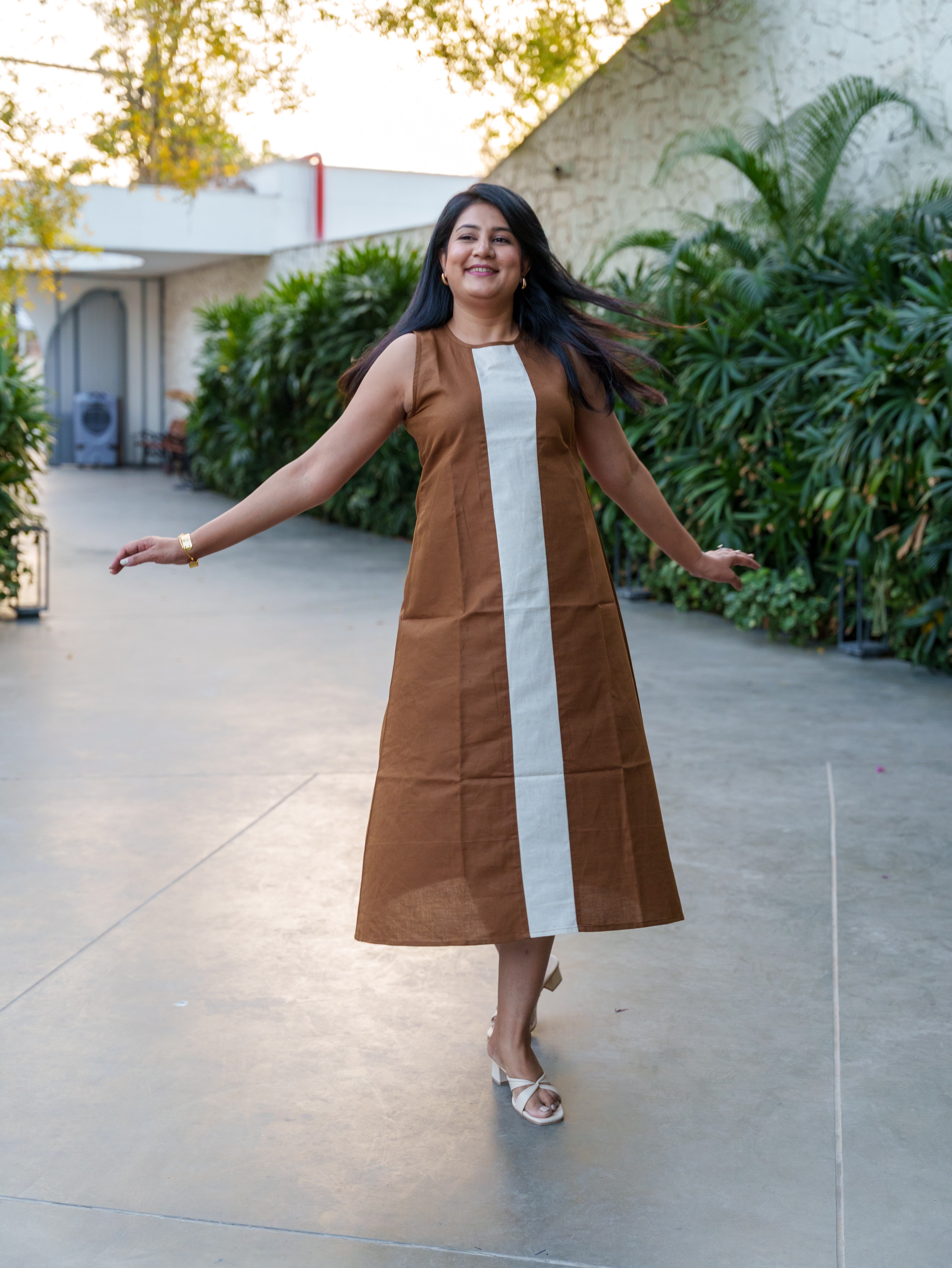 Brown Chromatic Charm Dress