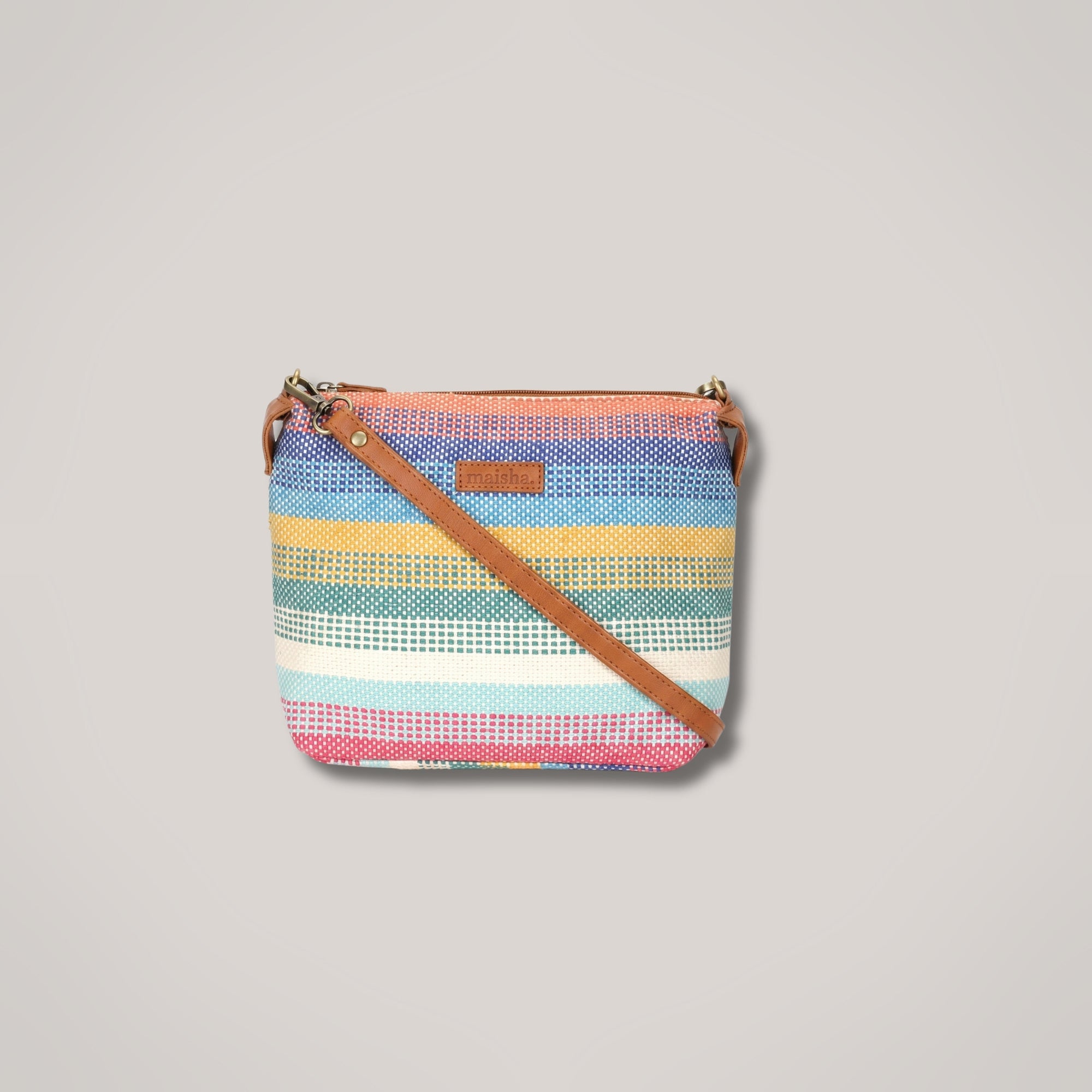 Colourful Remix Tan Pouch / Sling Bag