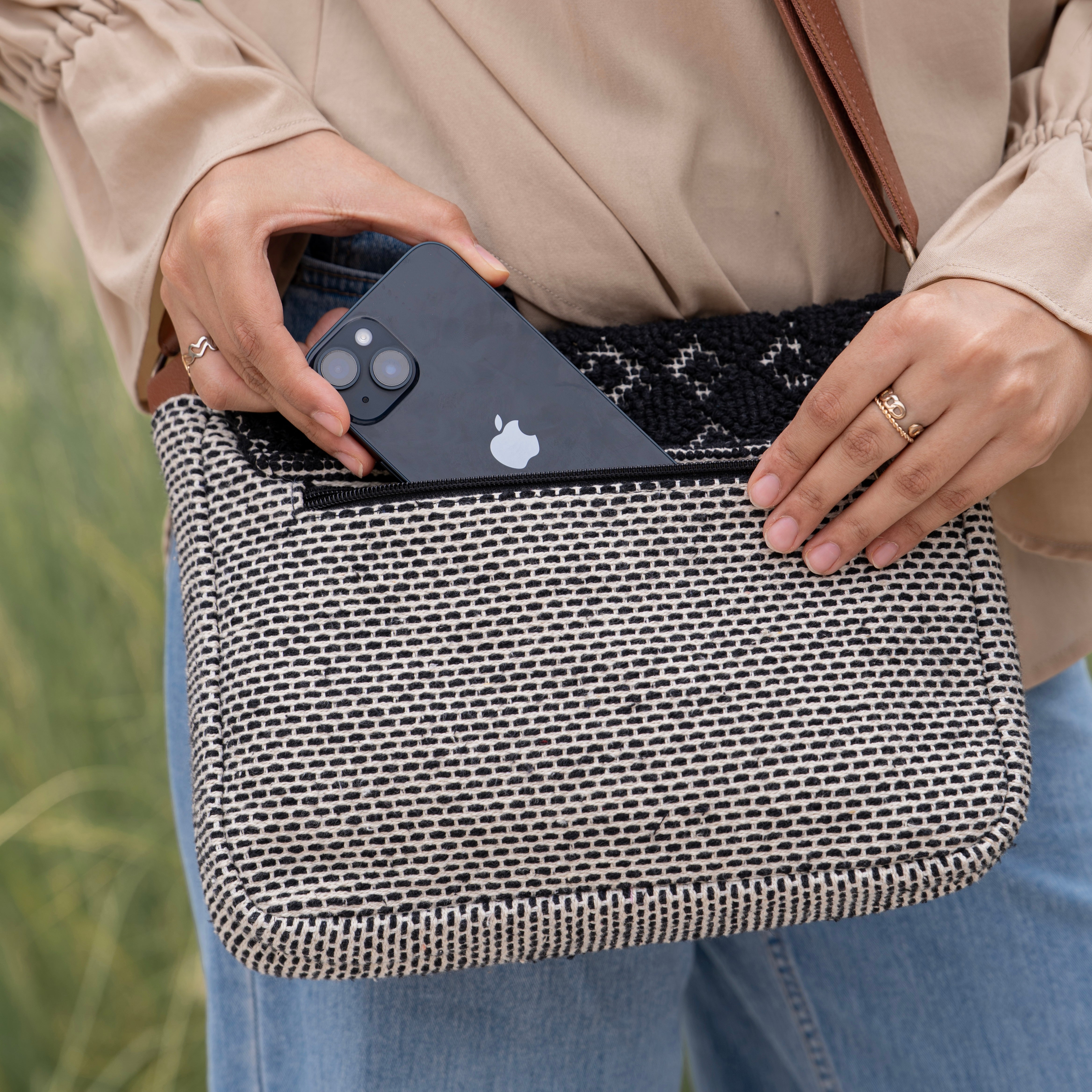 Midnight Bloom Crossbody Bag