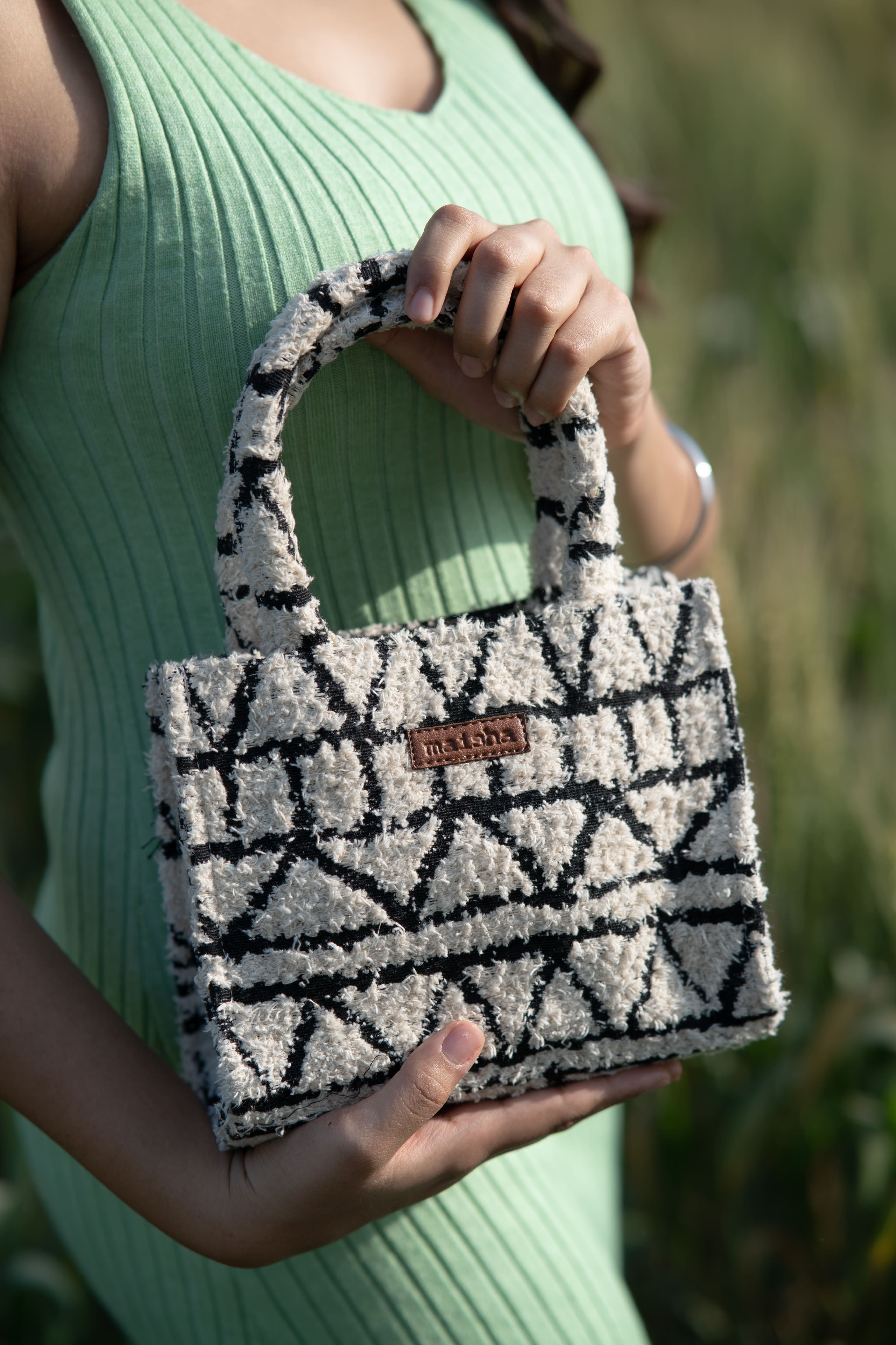 Monochrome Fuzz Box Bag (SMALL)