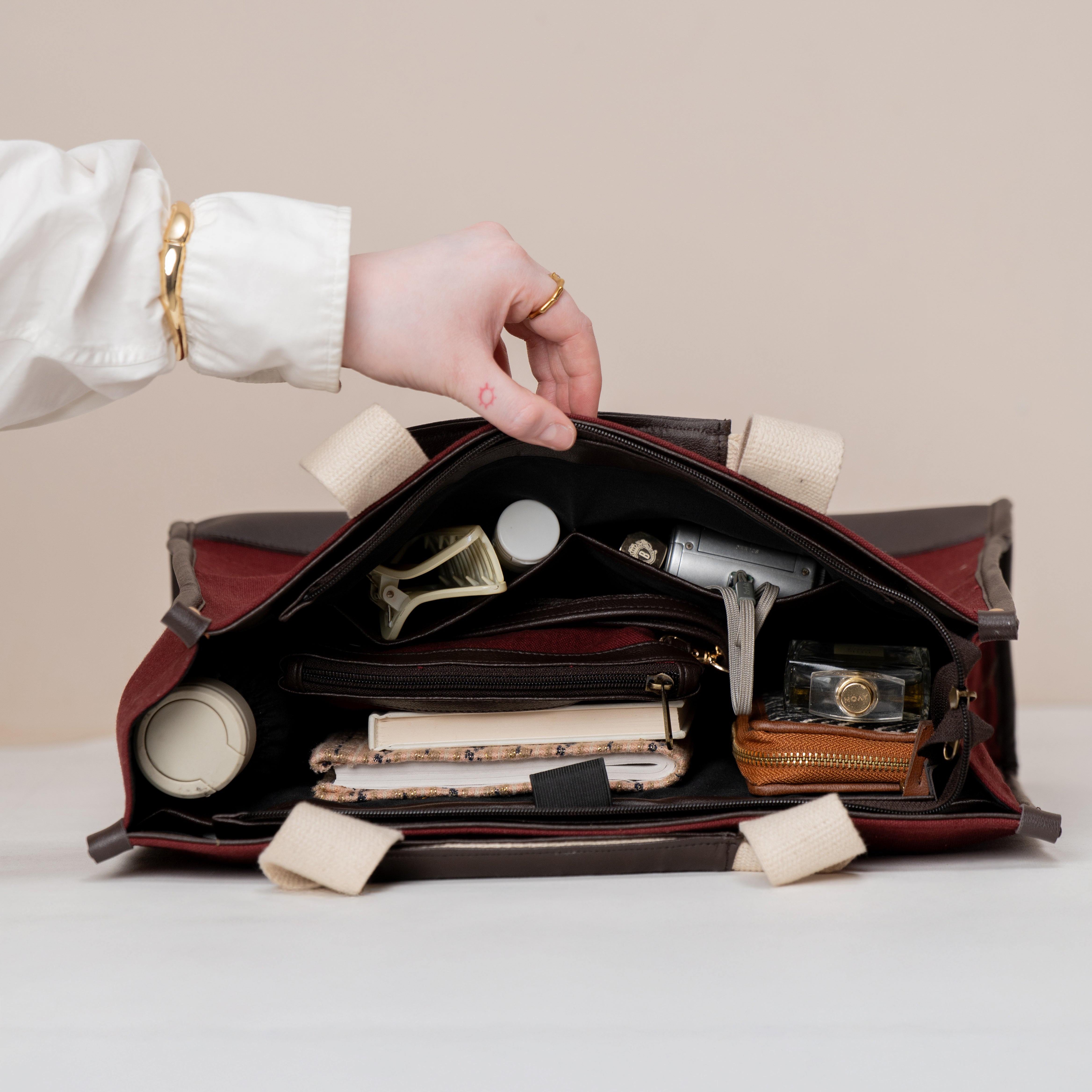 Mulberry Canvas Office Tote Bag