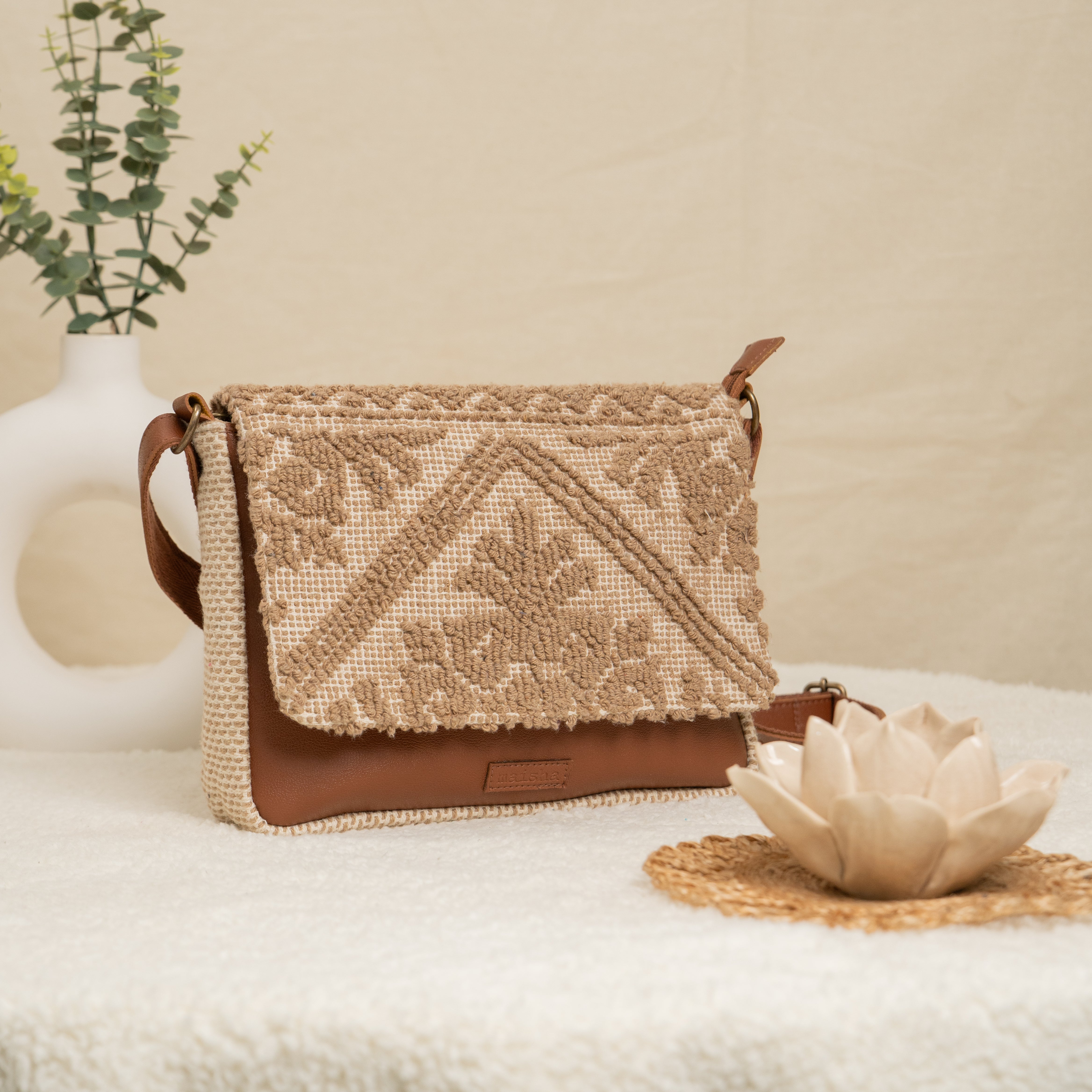 Beige Biscotti Crossbody Bag
