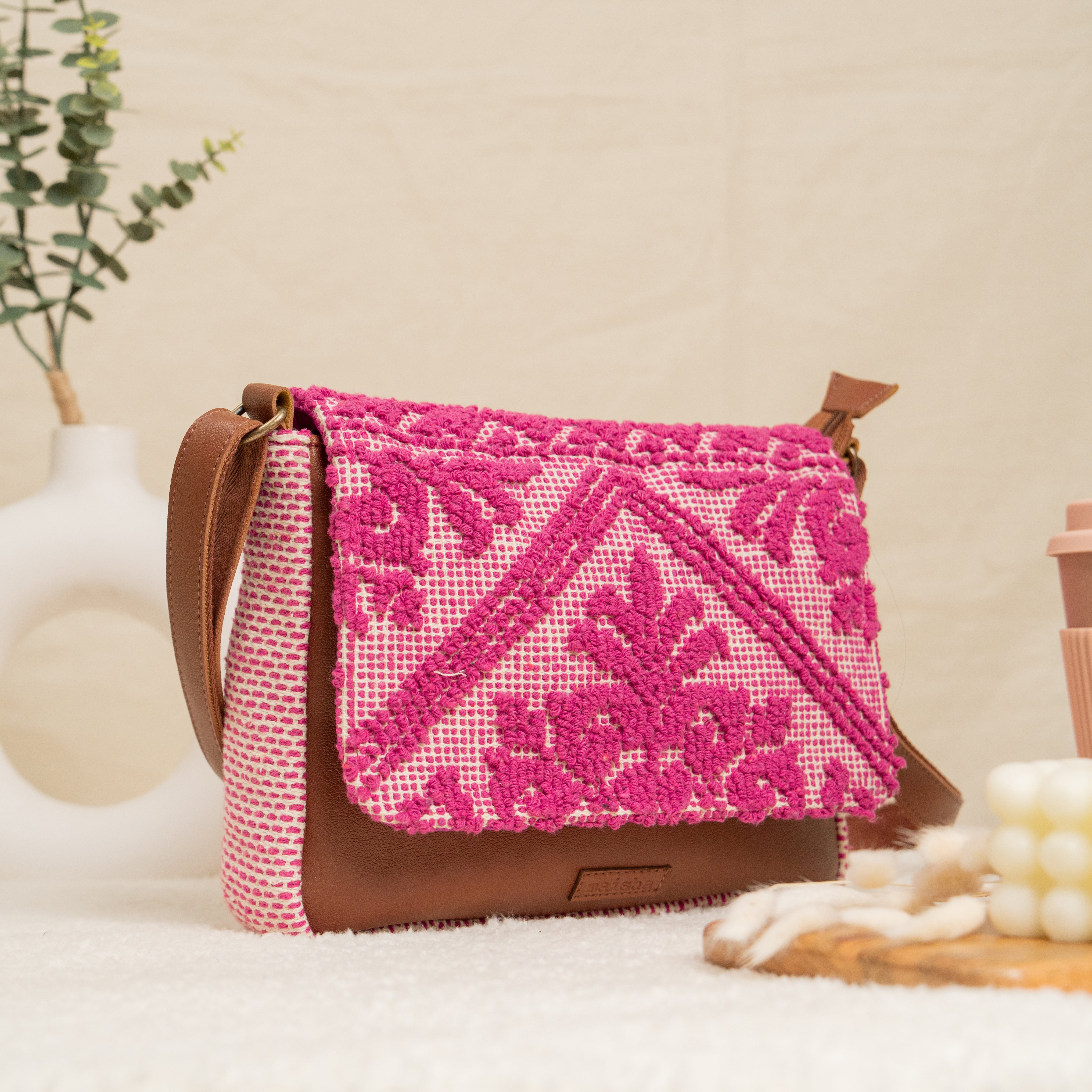 Fushsia Flame Crossbody Bag