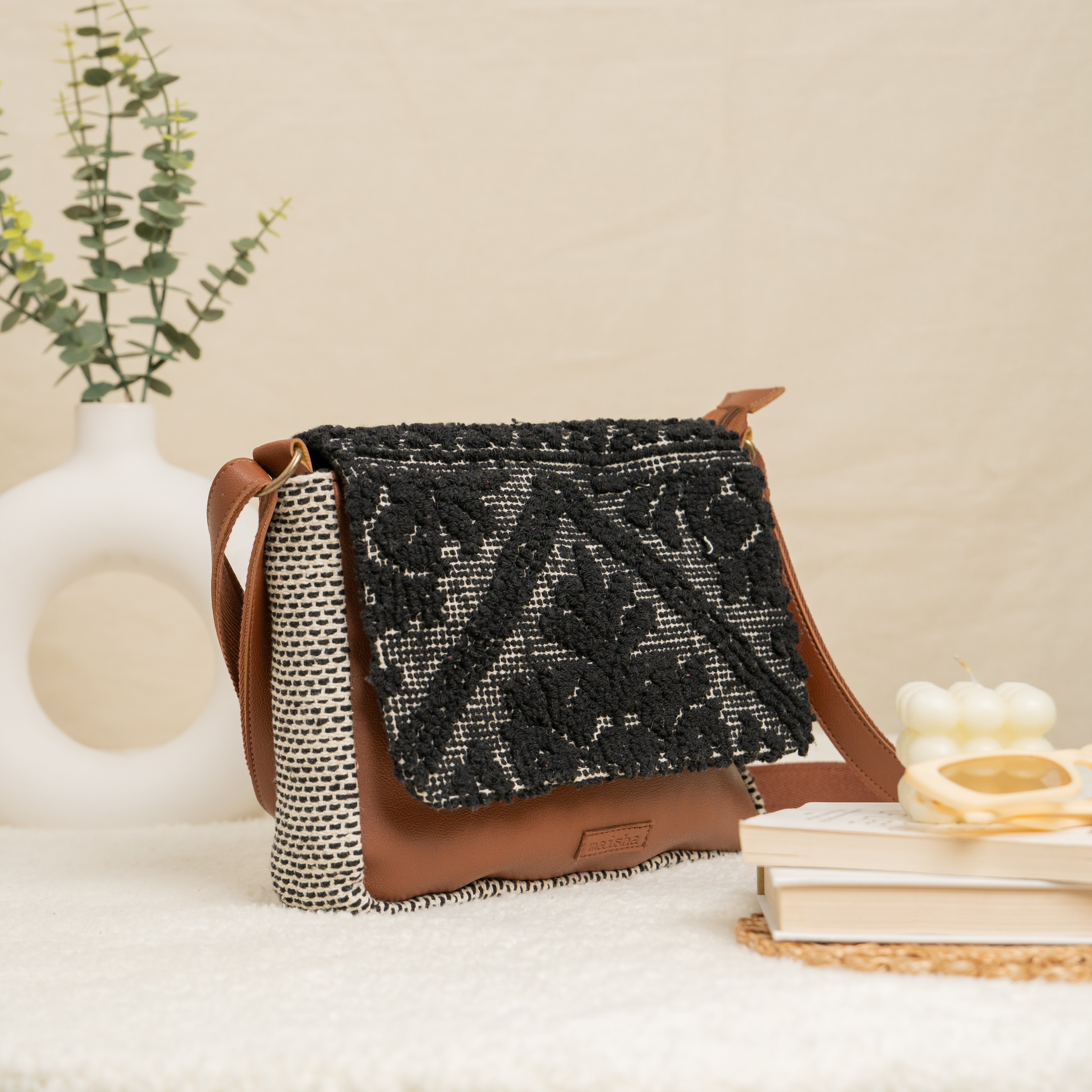 Midnight Bloom Crossbody Bag