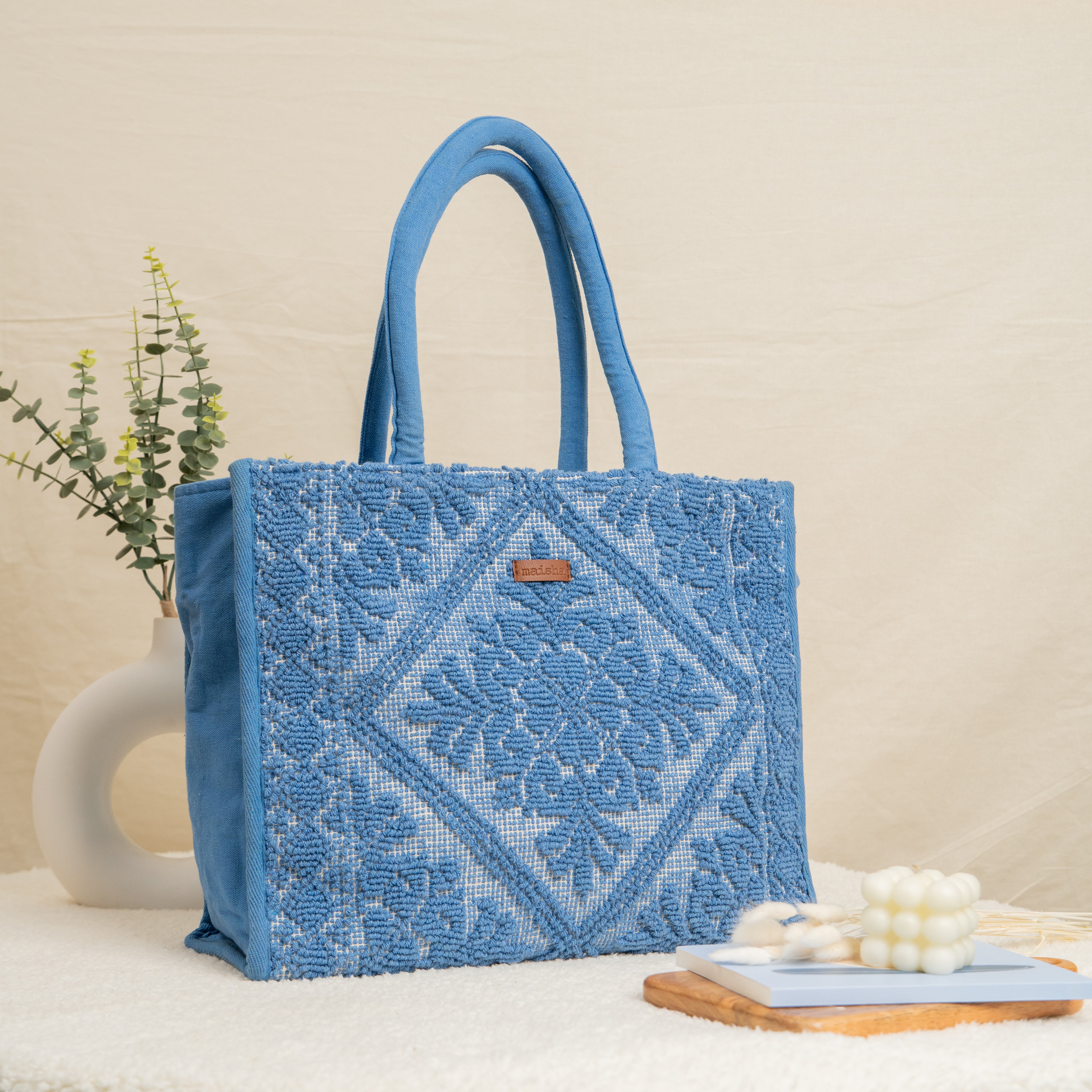 Electric Blue Tote Bag
