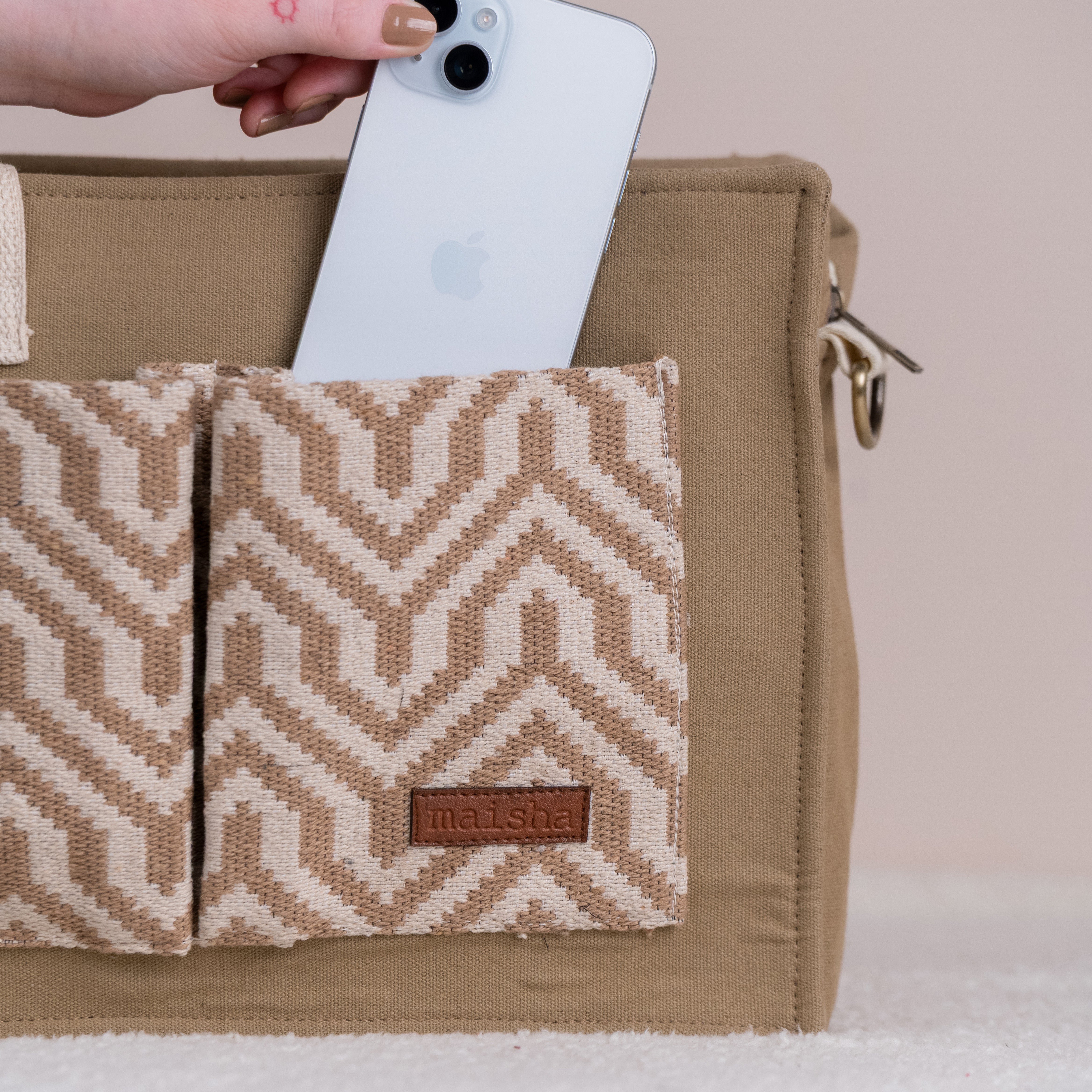 Walnut Weave Canvas Tote Bag