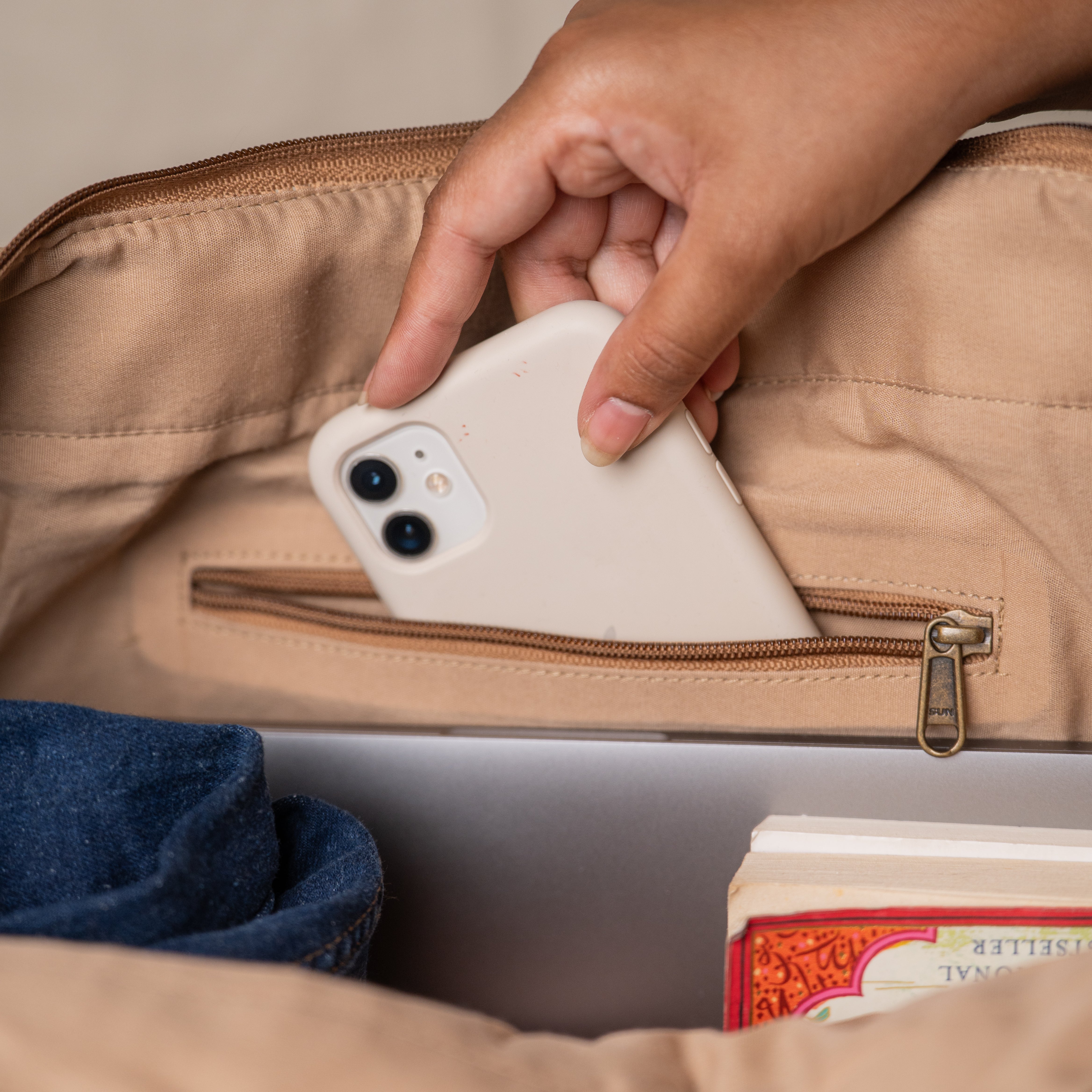 Beige Biscotti Tote Bag