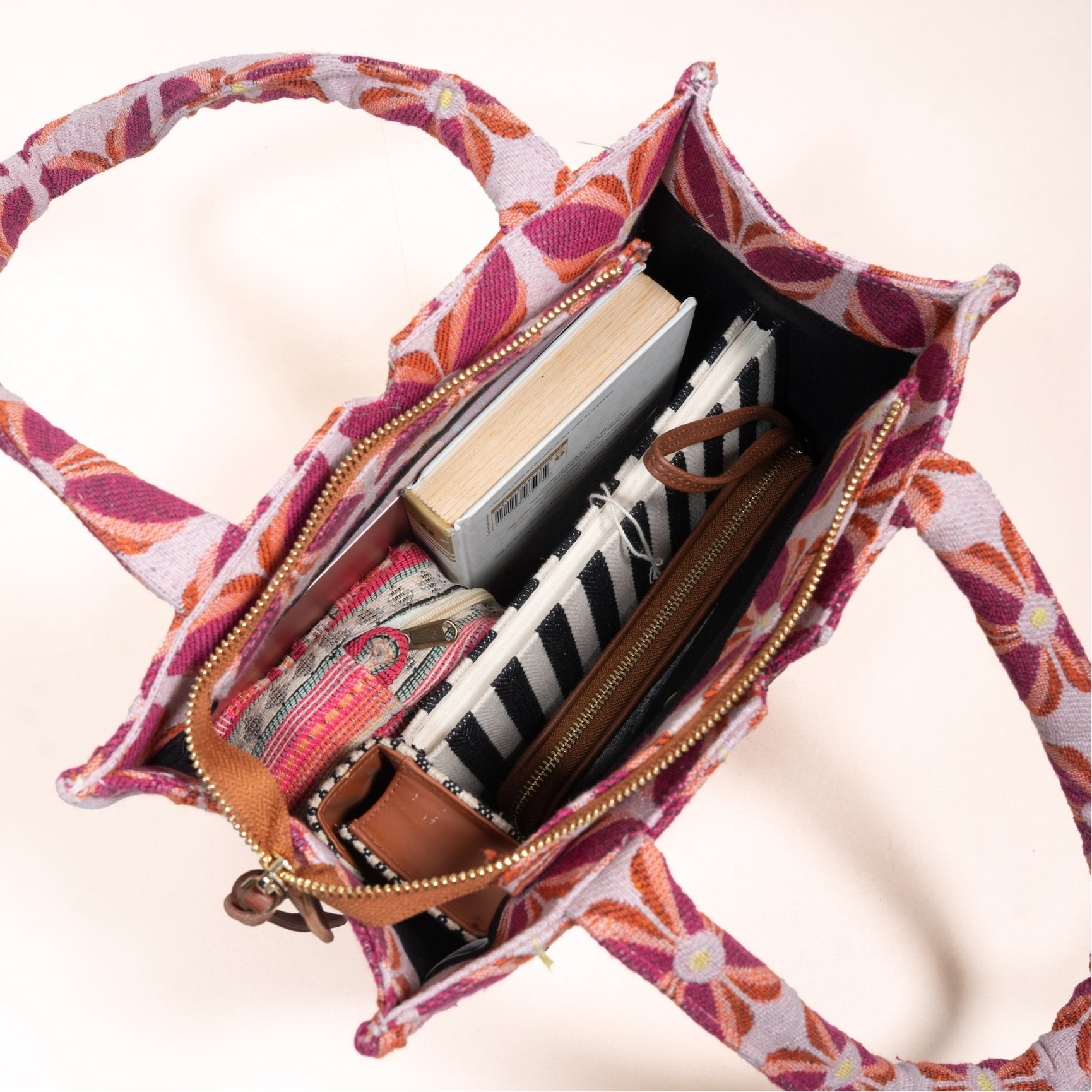 Pink Mogra Box Bag (Medium)
