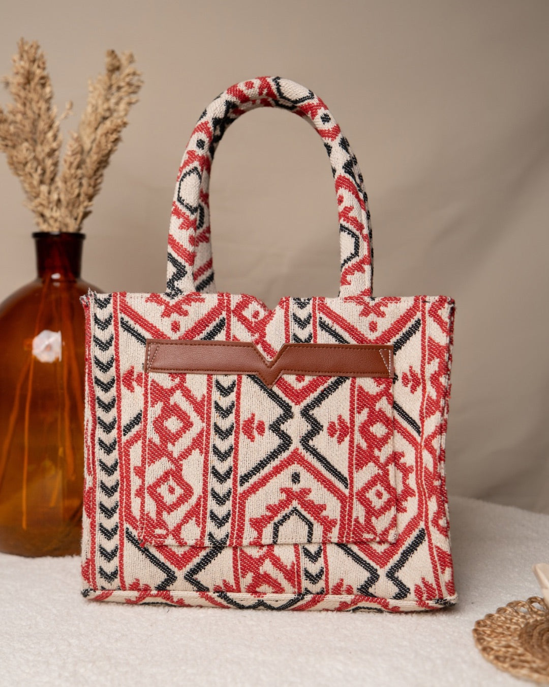 Crimson Charm Box Bag (MEDIUM)