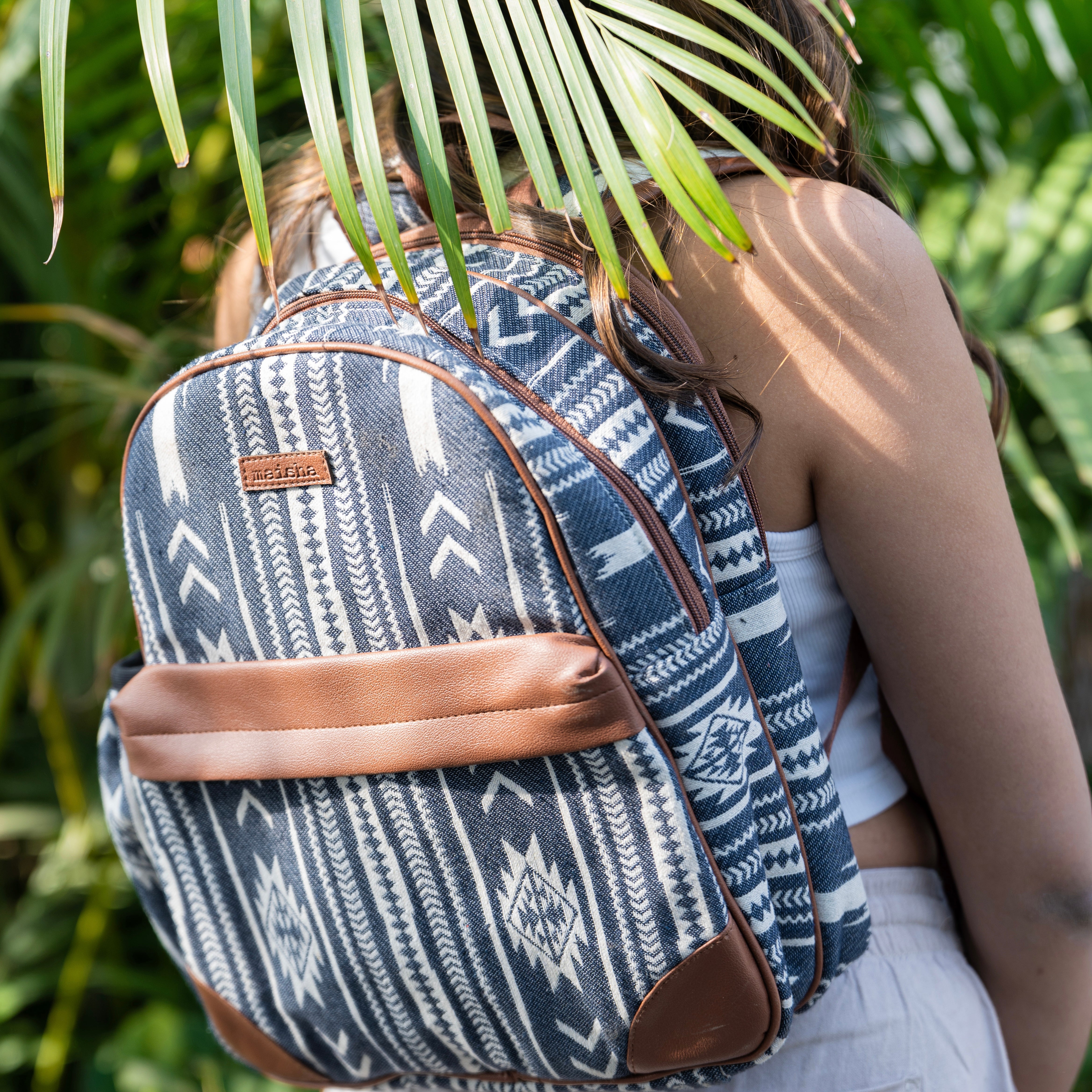 Adventurous Blue Compact Backpack Bag