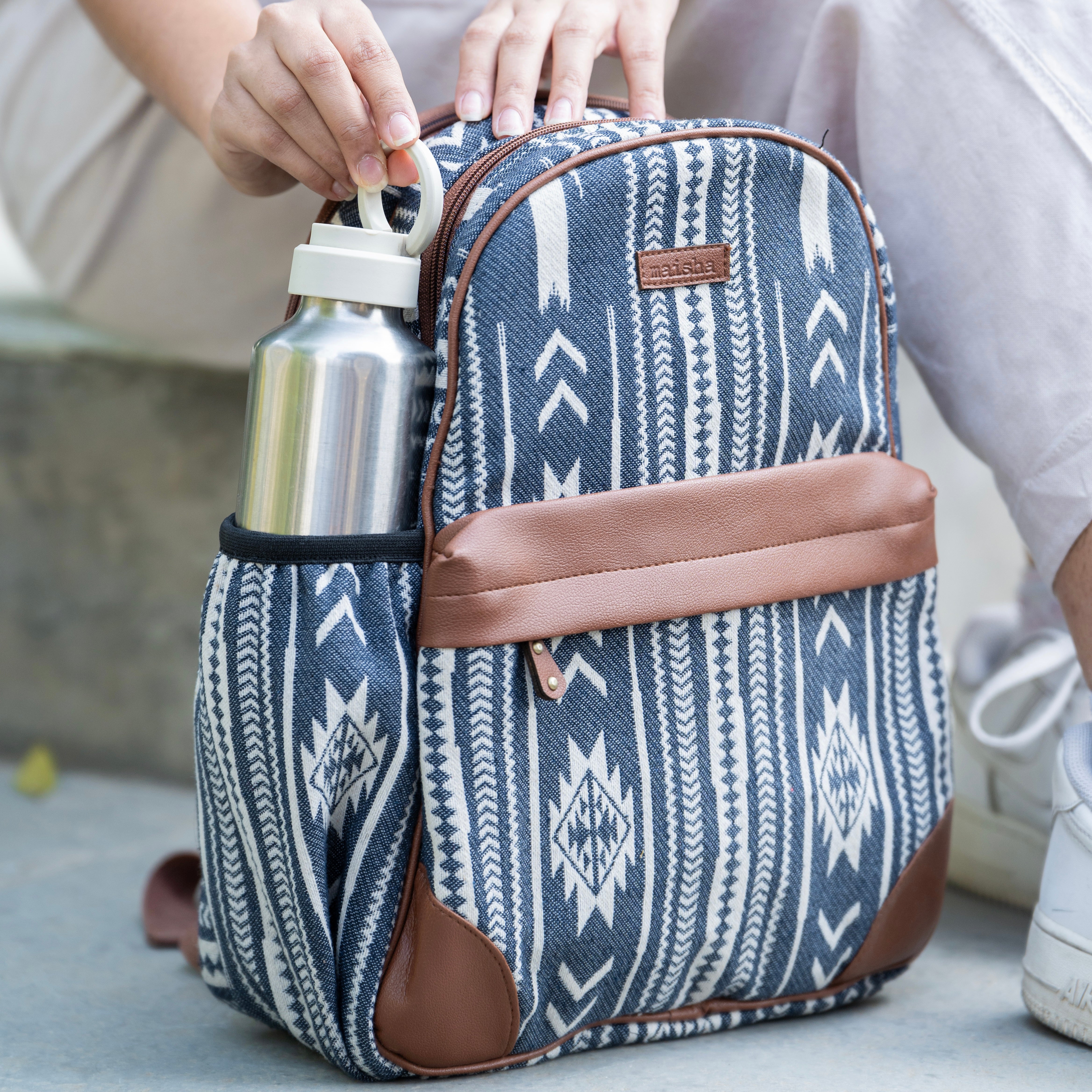 Adventurous Blue Compact Backpack Bag