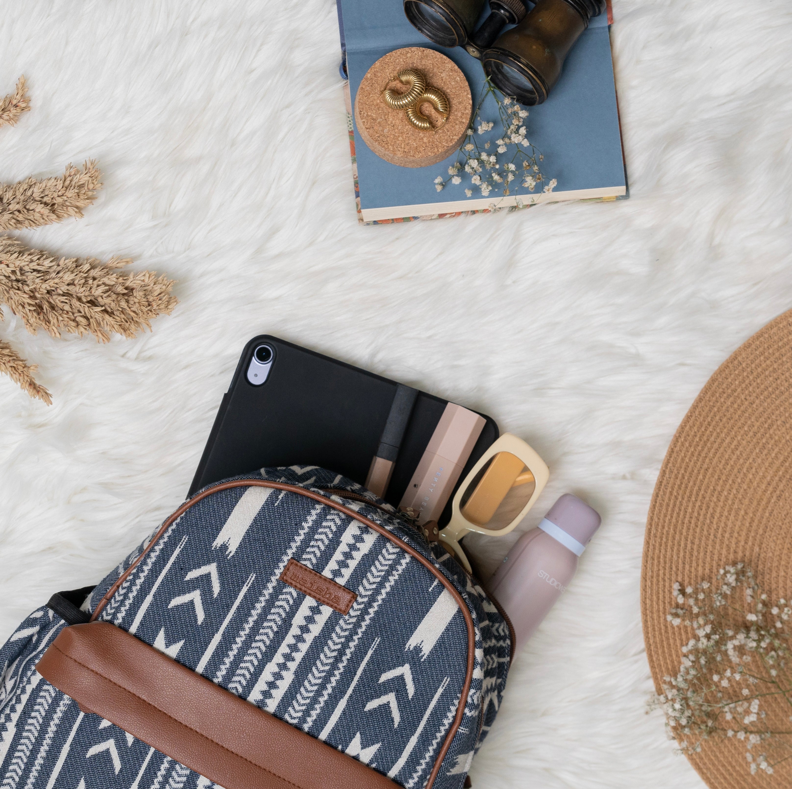 Adventurous Blue Compact Backpack Bag