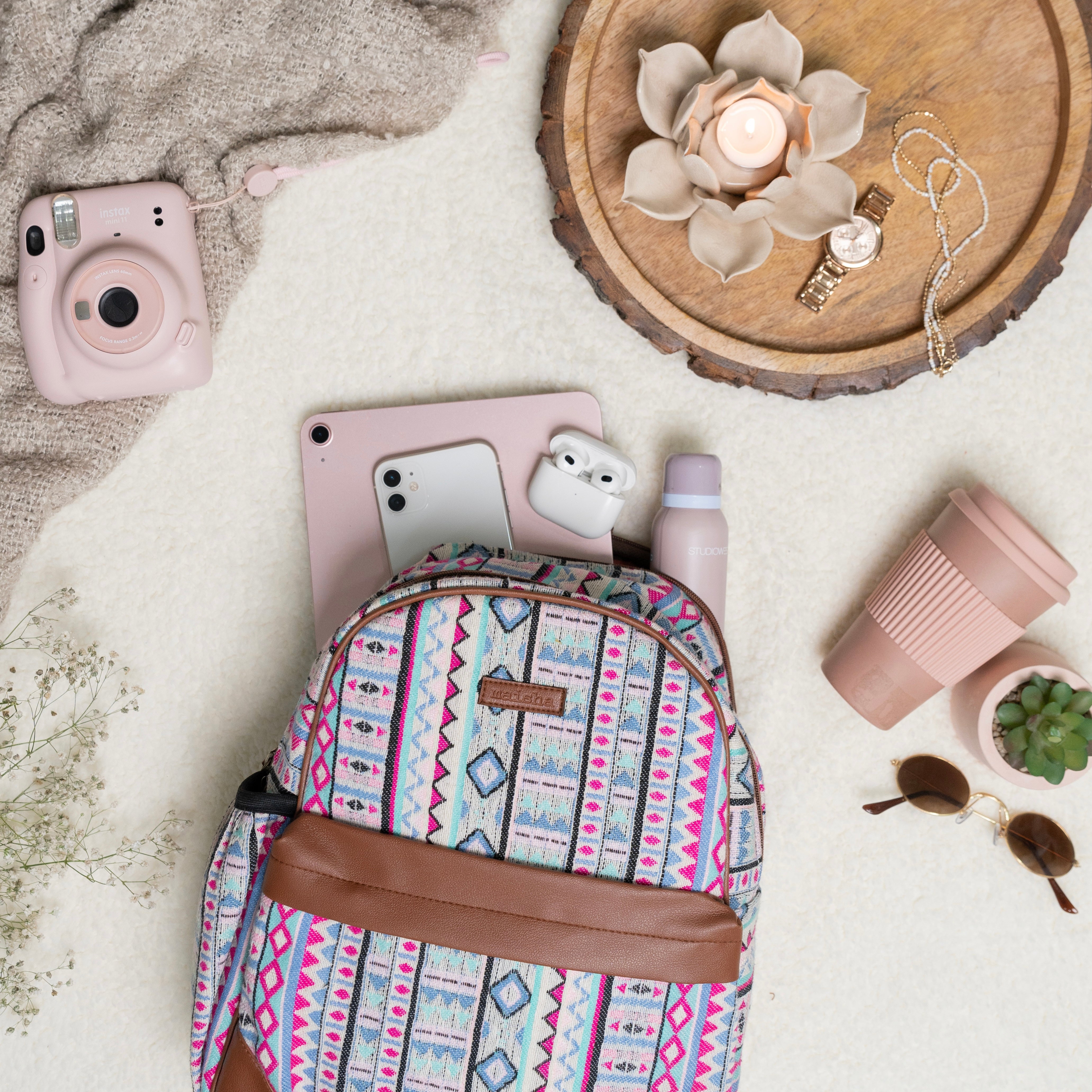 Poppy Parade Compact Backpack Bag