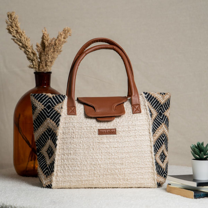 Charcoal Chamak Boat Tote Bag