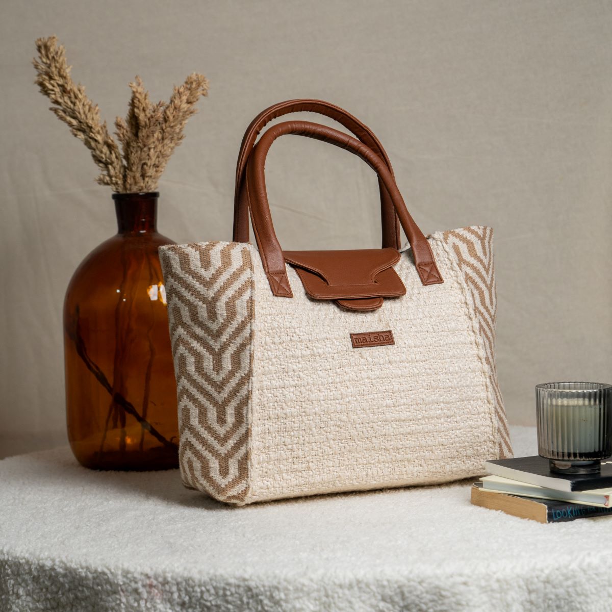 Walnut Weave Boat Tote Bag