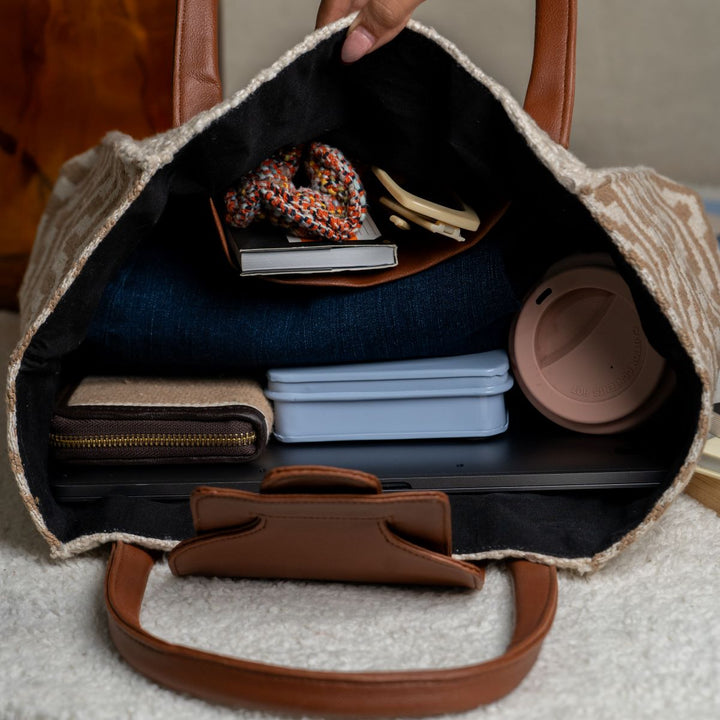 Walnut Weave Boat Tote Bag