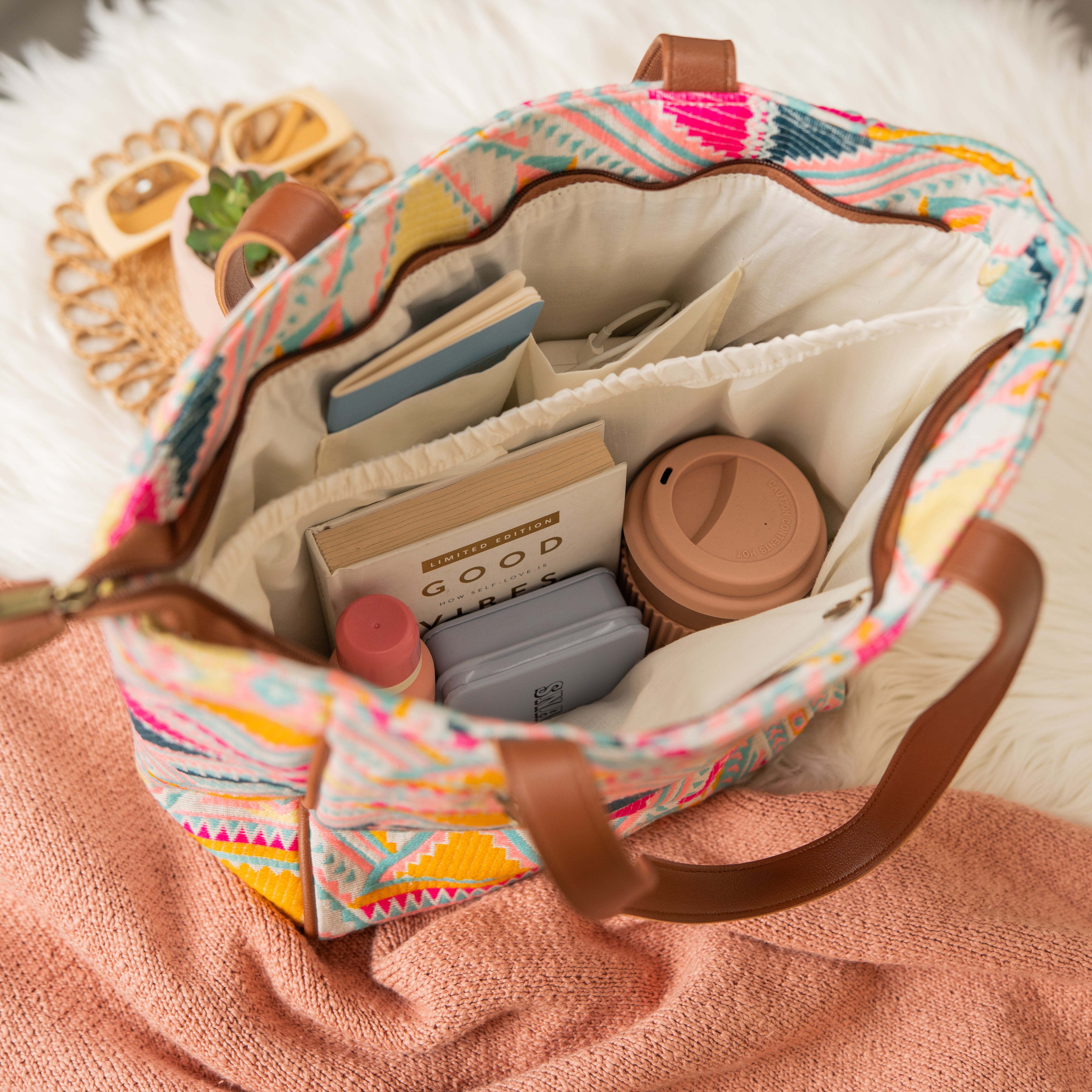 Pastel Passion Cotton Jacquard Tote Bag