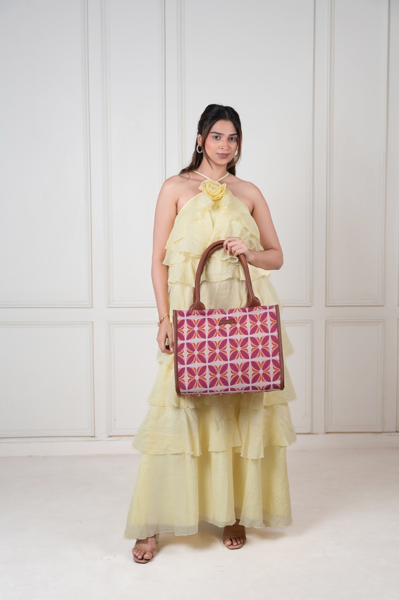 Pink Mogra Box Bag (Large)