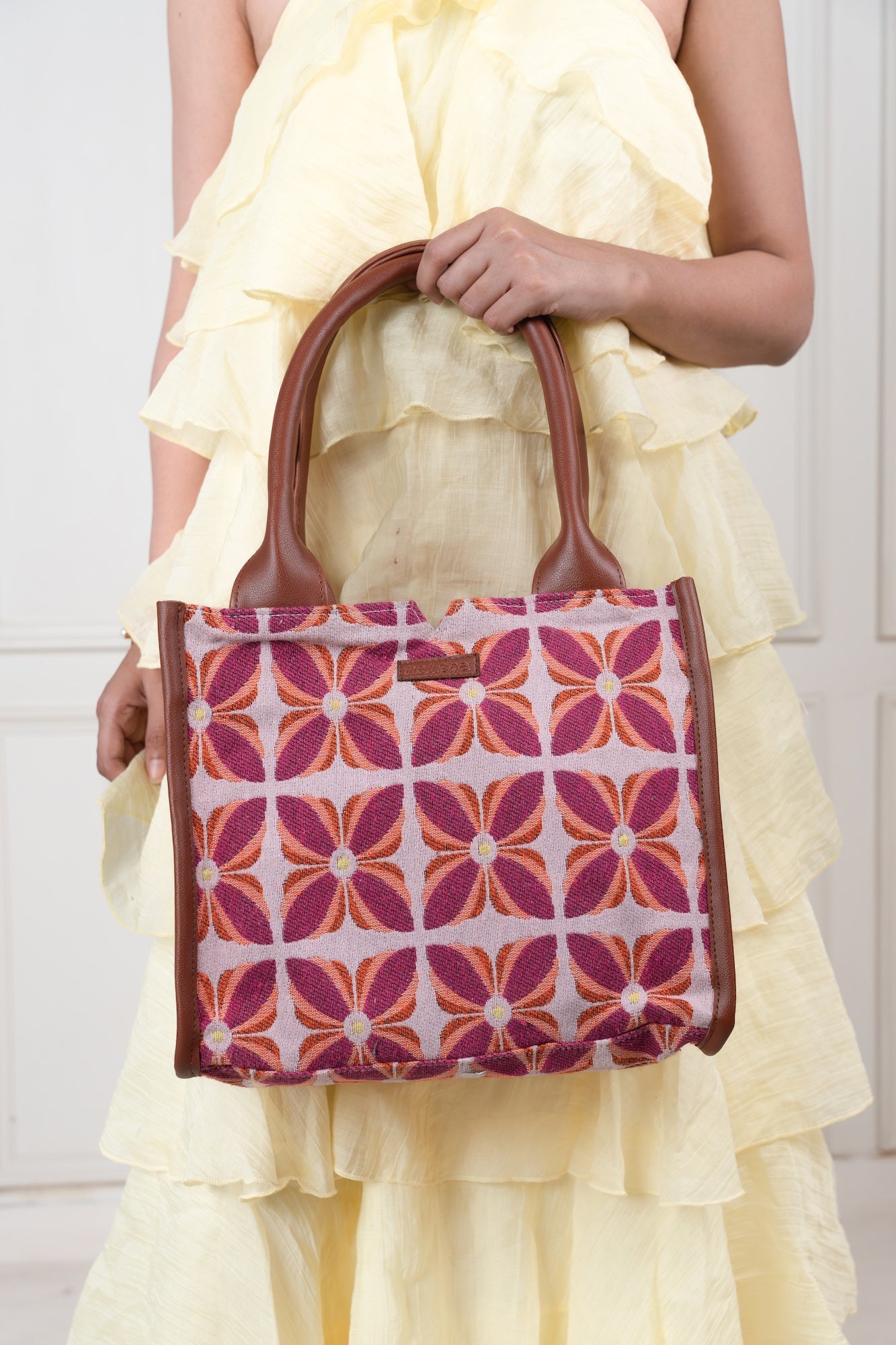 Pink Mogra Box Bag (Medium)