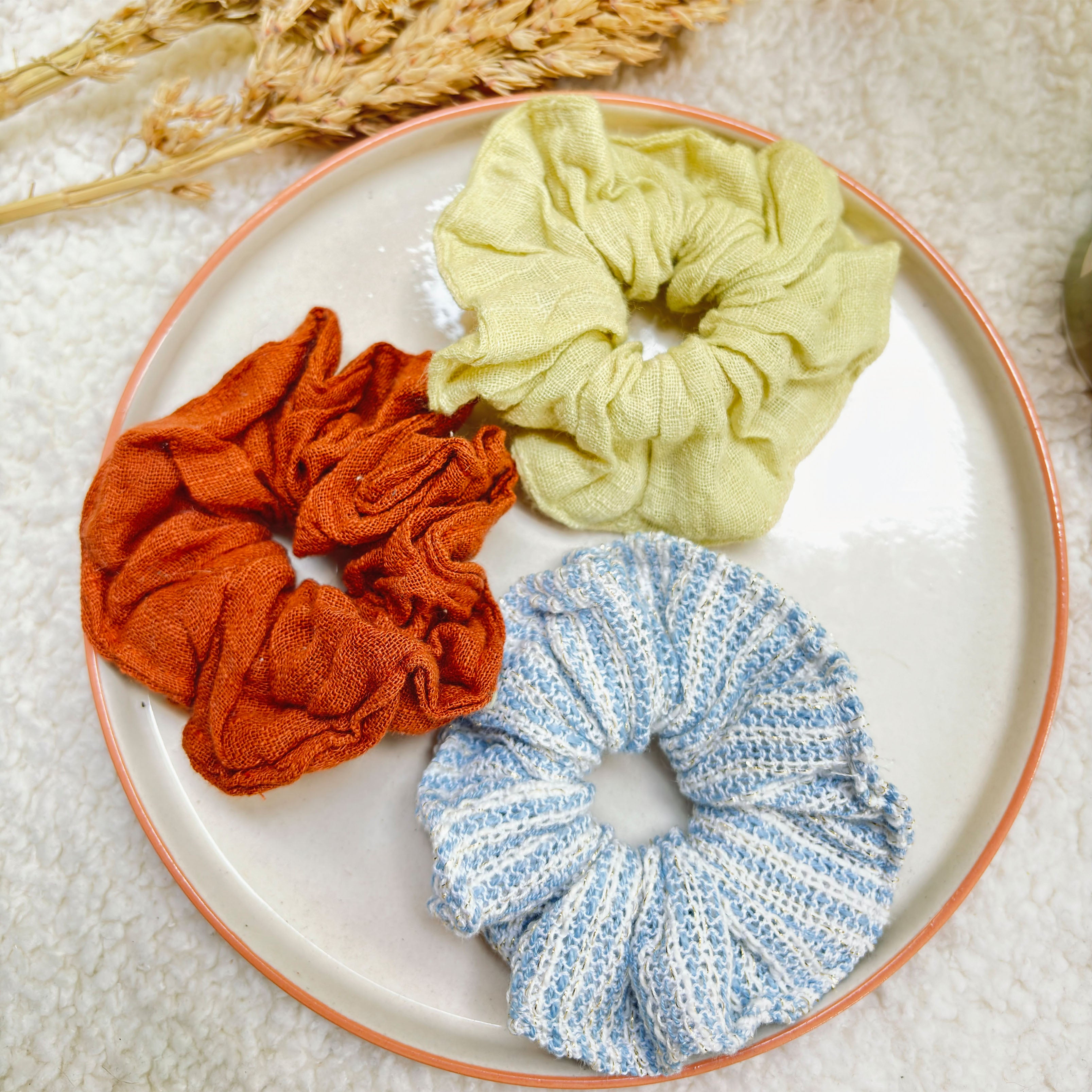 Earthy Charm Scrunchie Combo