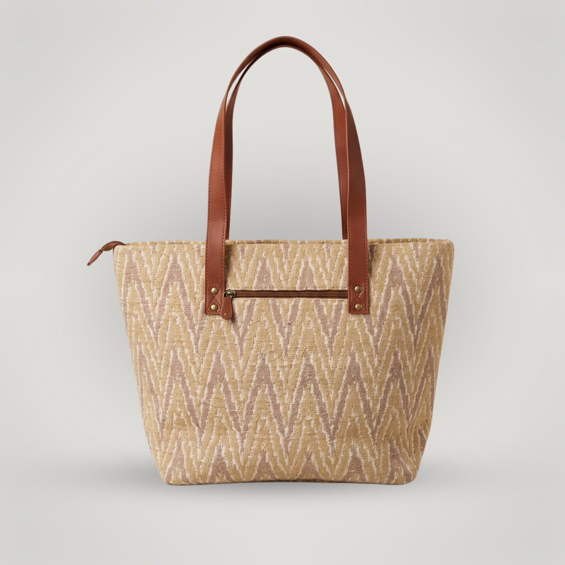 ButterCream Ikkat Everyday Tote