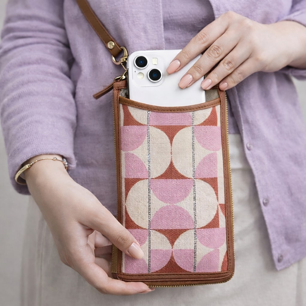 Clay Circle Mobile Wallet Sling