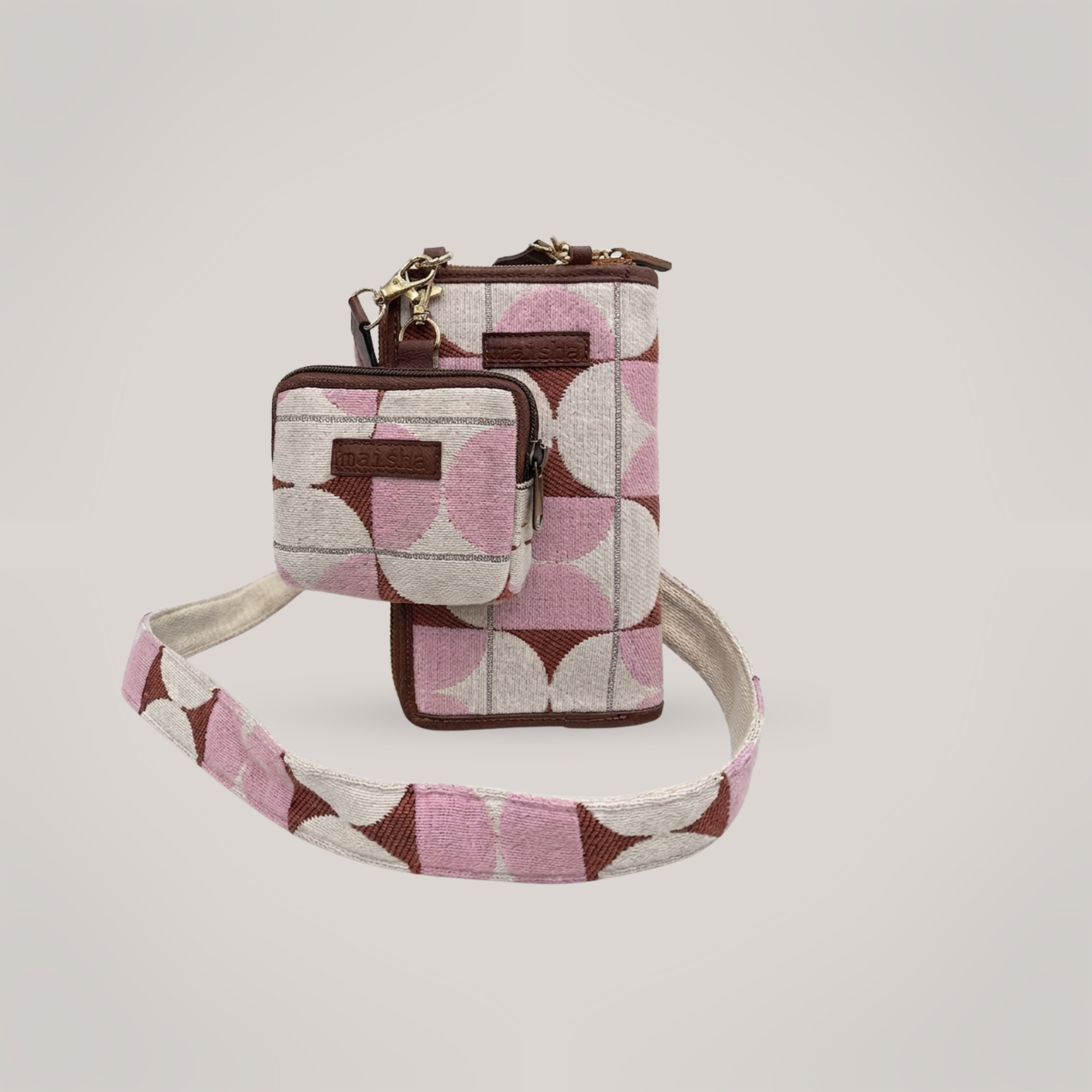 Clay Circle Mobile Wallet Sling Combo