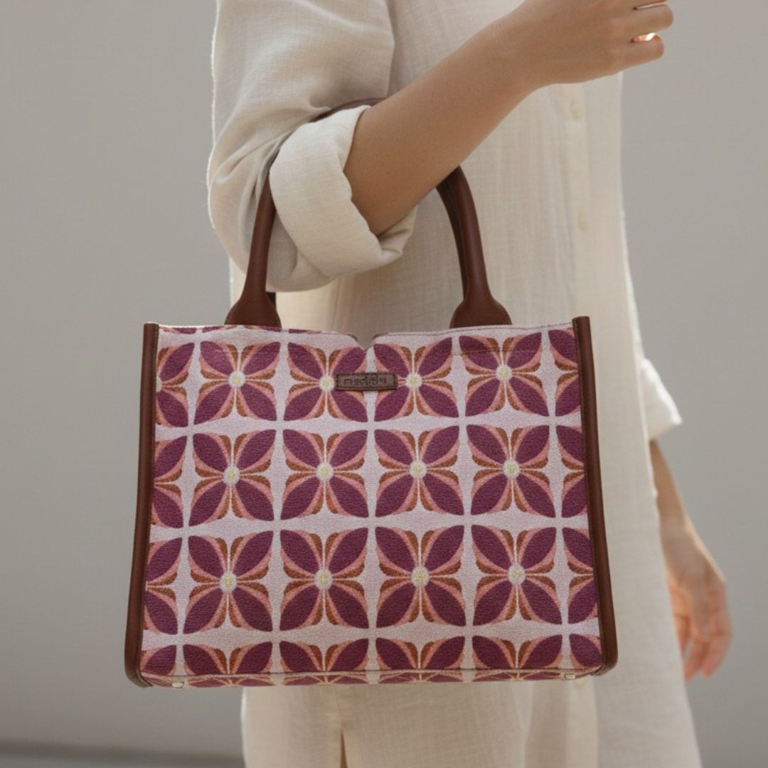 Pink Mogra Box Bag (Large)