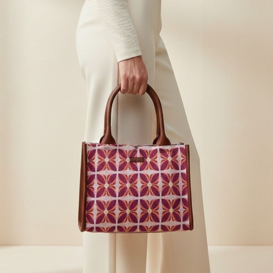 Pink Mogra Box Bag (Medium)