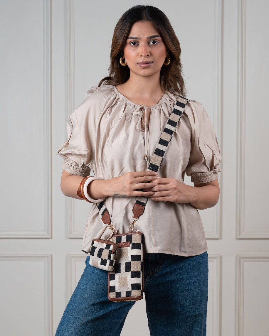 Urban Check Mobile Belt & Coin Purse