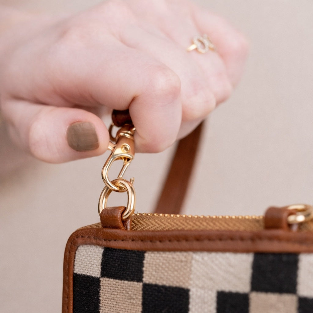 Urban Check Mobile Wallet Sling Combo