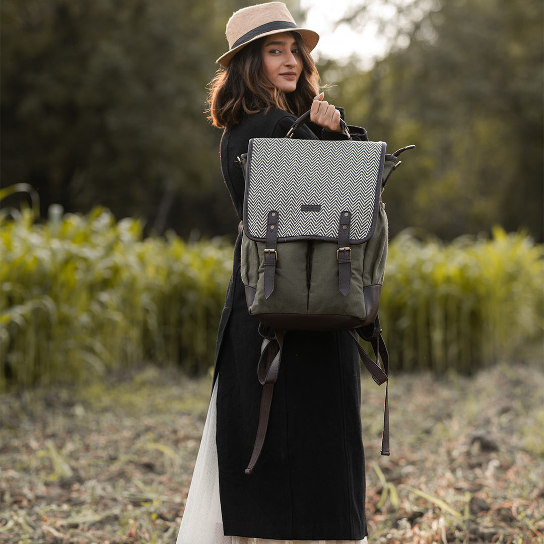 Buy Foresty Green Backpack Messenger Bag Online - Maisha Lifestyle – Maisha  Lifestyle Products PVT LTD