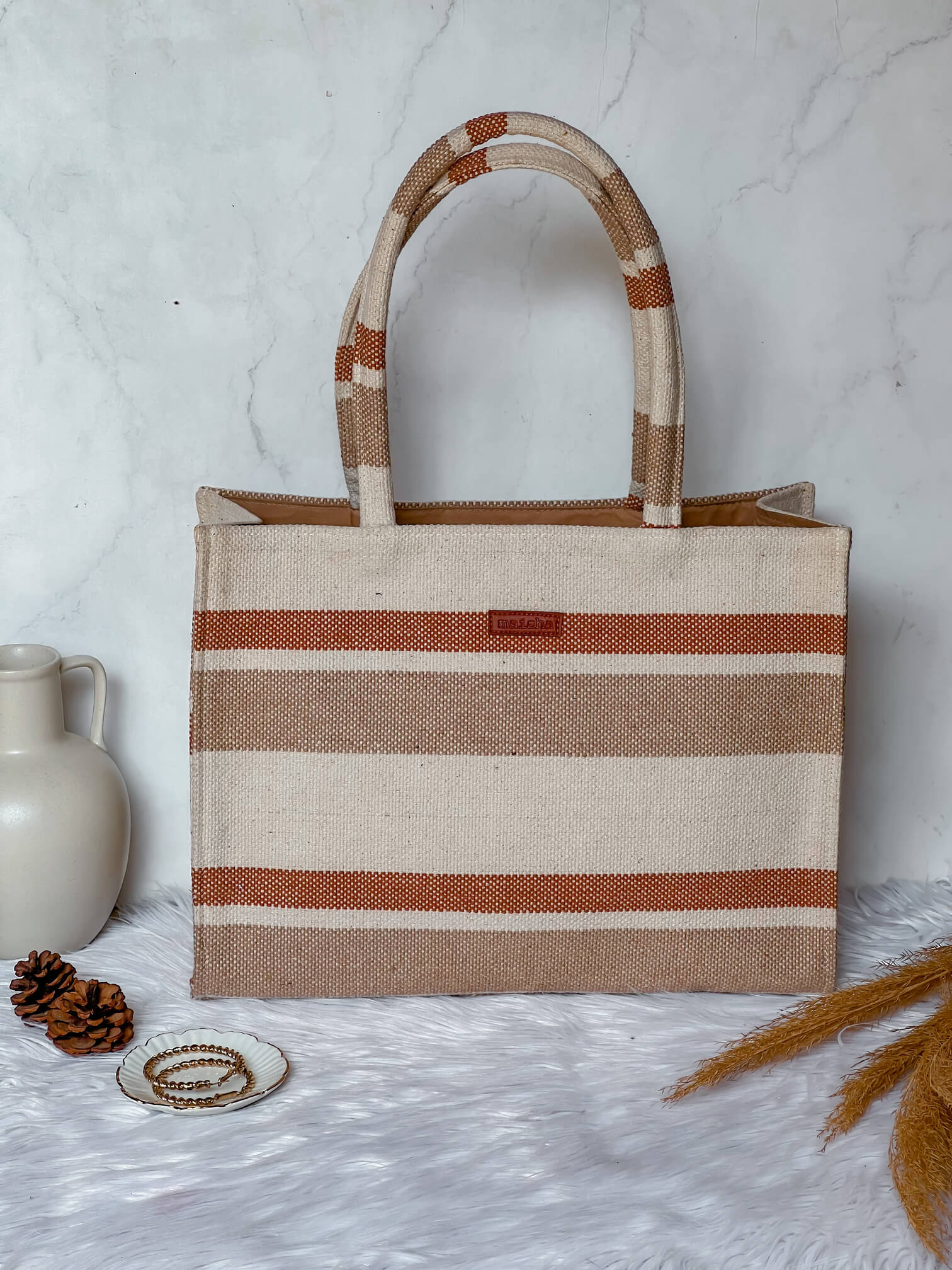 Vintage Brown Box Bag (LARGE)