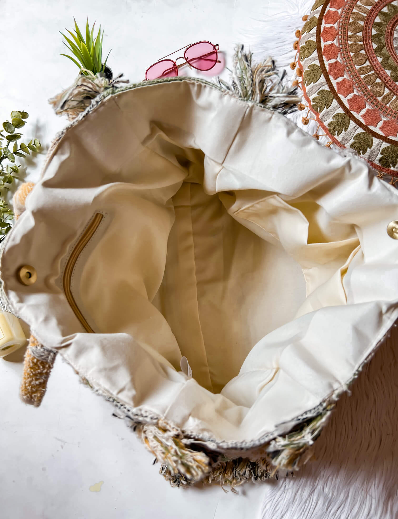 Tropical Fringe Box Bag