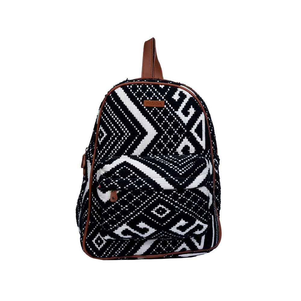 Black Aztec Compact Backpack Bag